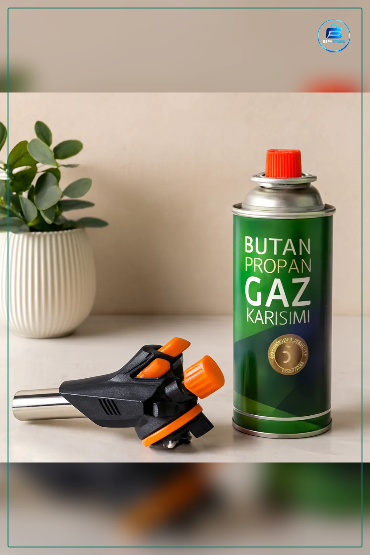 Pürmüz Torch Seti 227g Gazlı Kamp Çakmağı Metal Başlıklı Ayarlanabilir Alev Outdoor Mutfak Tamir