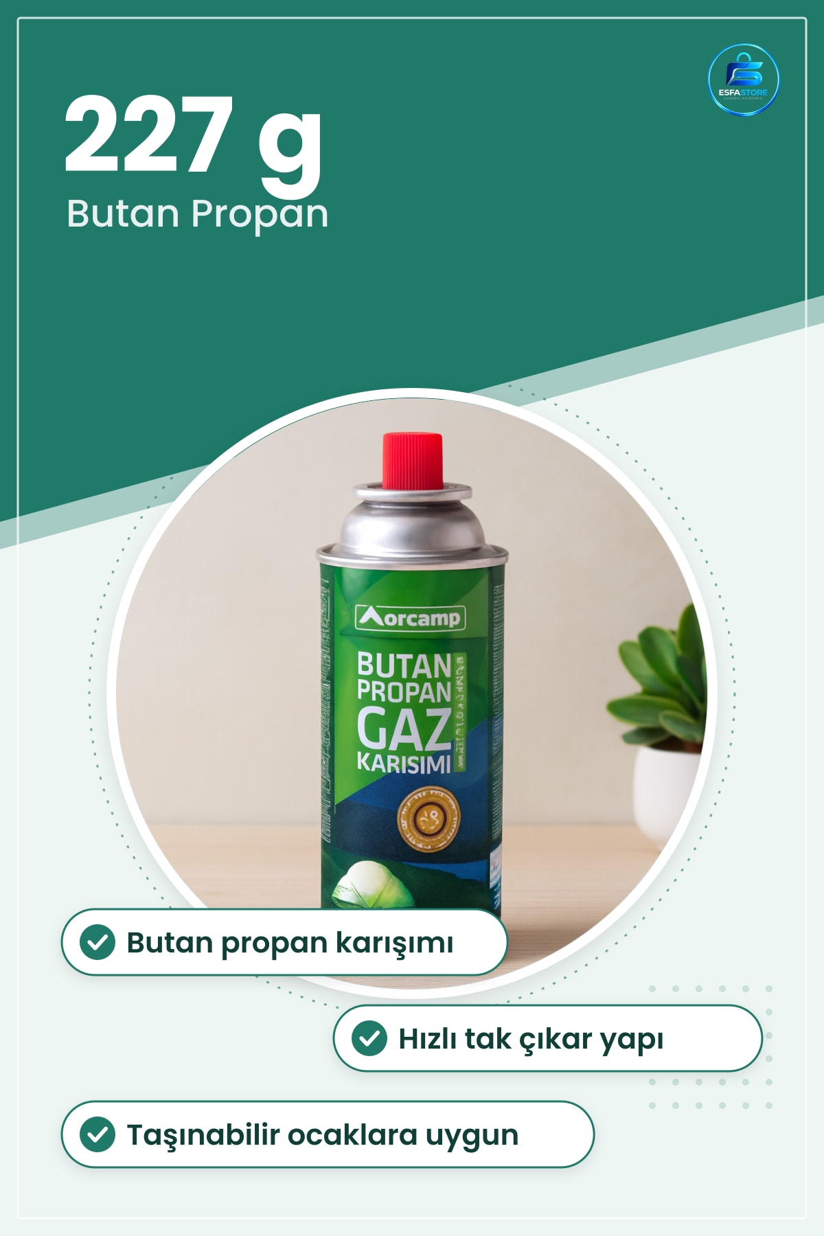 Kamp Ocakları İçin 227 g Butan Propan Gaz Kartuşu Taşınabilir Outdoor Piknik Yedek Tüp