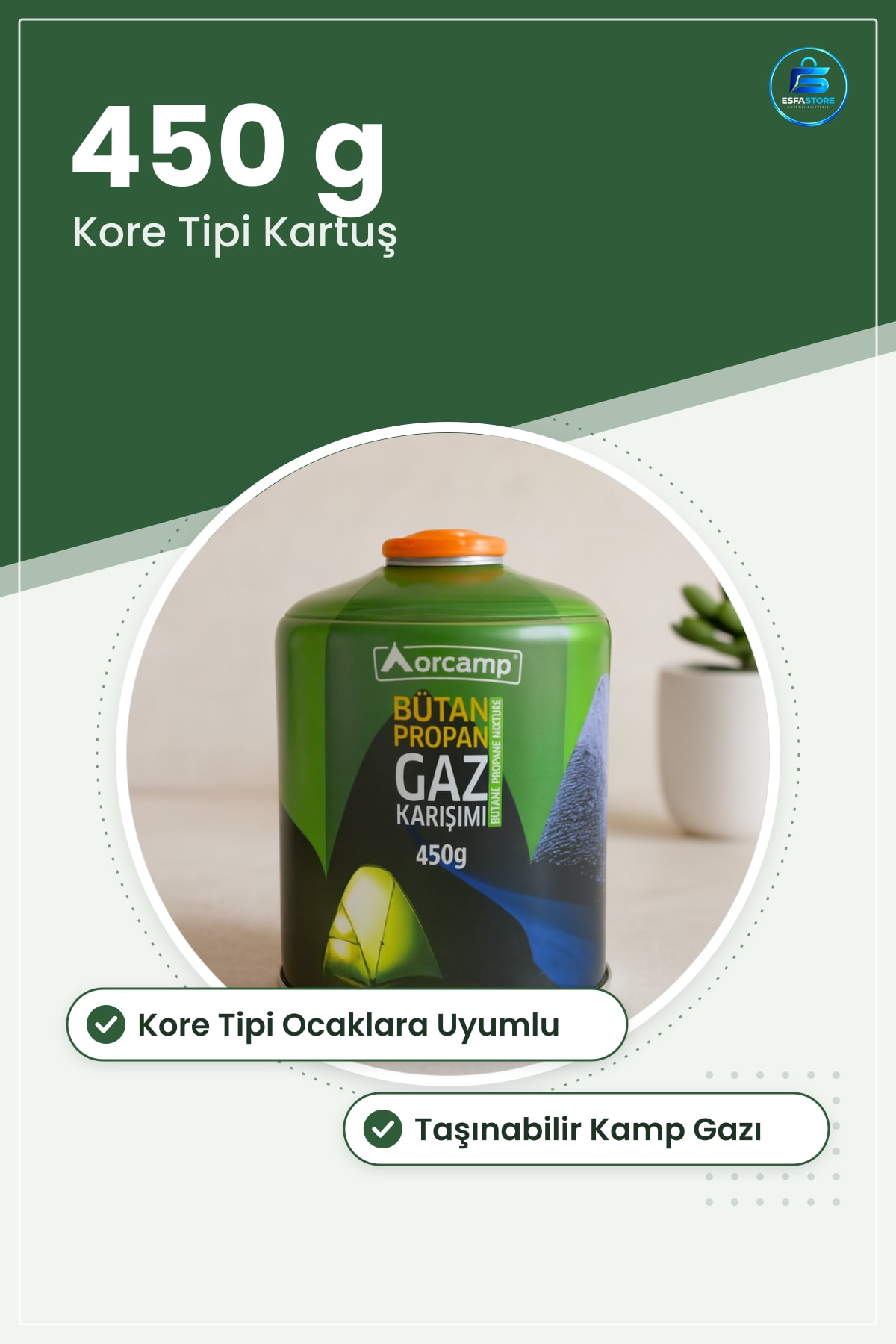 Butan Propan Gaz Kartuşu 450g Kore Tipi Kamp Ocağı Gazı Taşınabilir Piknik Karavan Yakıt