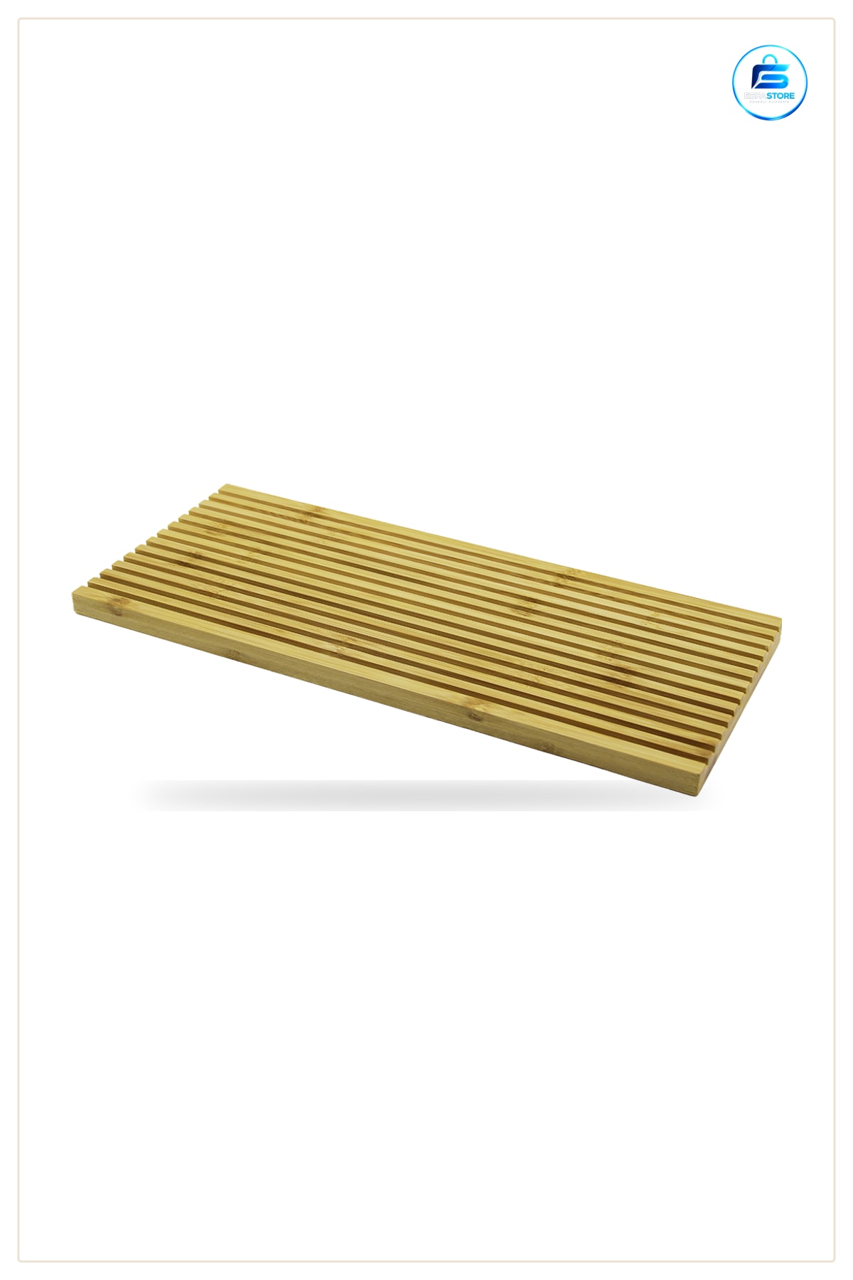 Bambu Sunum Tepsisi 17x39x1.5 cm Çift Taraflı Düz ve Oluklu Yüzey Servis Peynir Meze Kahvaltı Tepsi
