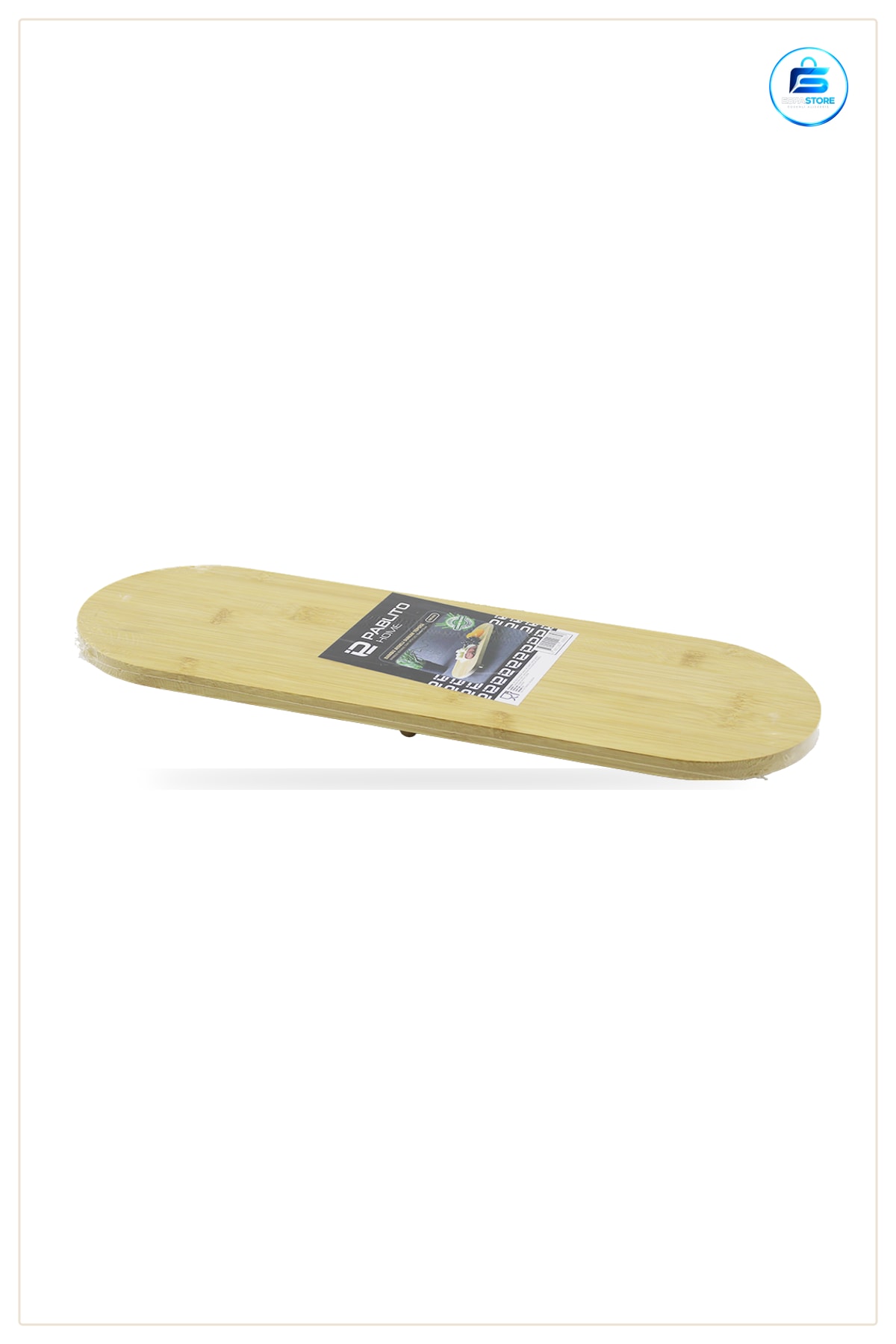 Oval Bambu Sunum Tepsisi 15x44x1.5 cm Ayaklı Servis Tabla Kahvaltı Peynir Meze Tatlı Sunumu