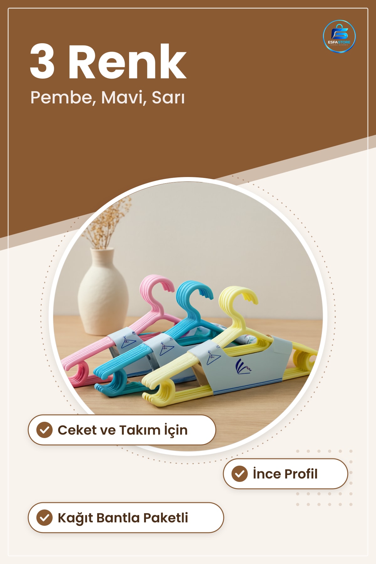 Plastik Elbise Askısı Gardırop Düzenleyici Ceket Takım Gömlek Kıyafet Dolap Düzeni