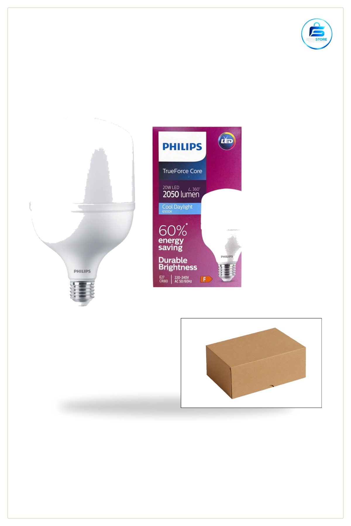 Mini Torch LED Ampul 20W E27 6500K 2050 Lumen Soğuk Beyaz Ev Ofis Atölye Enerji Tasarruflu