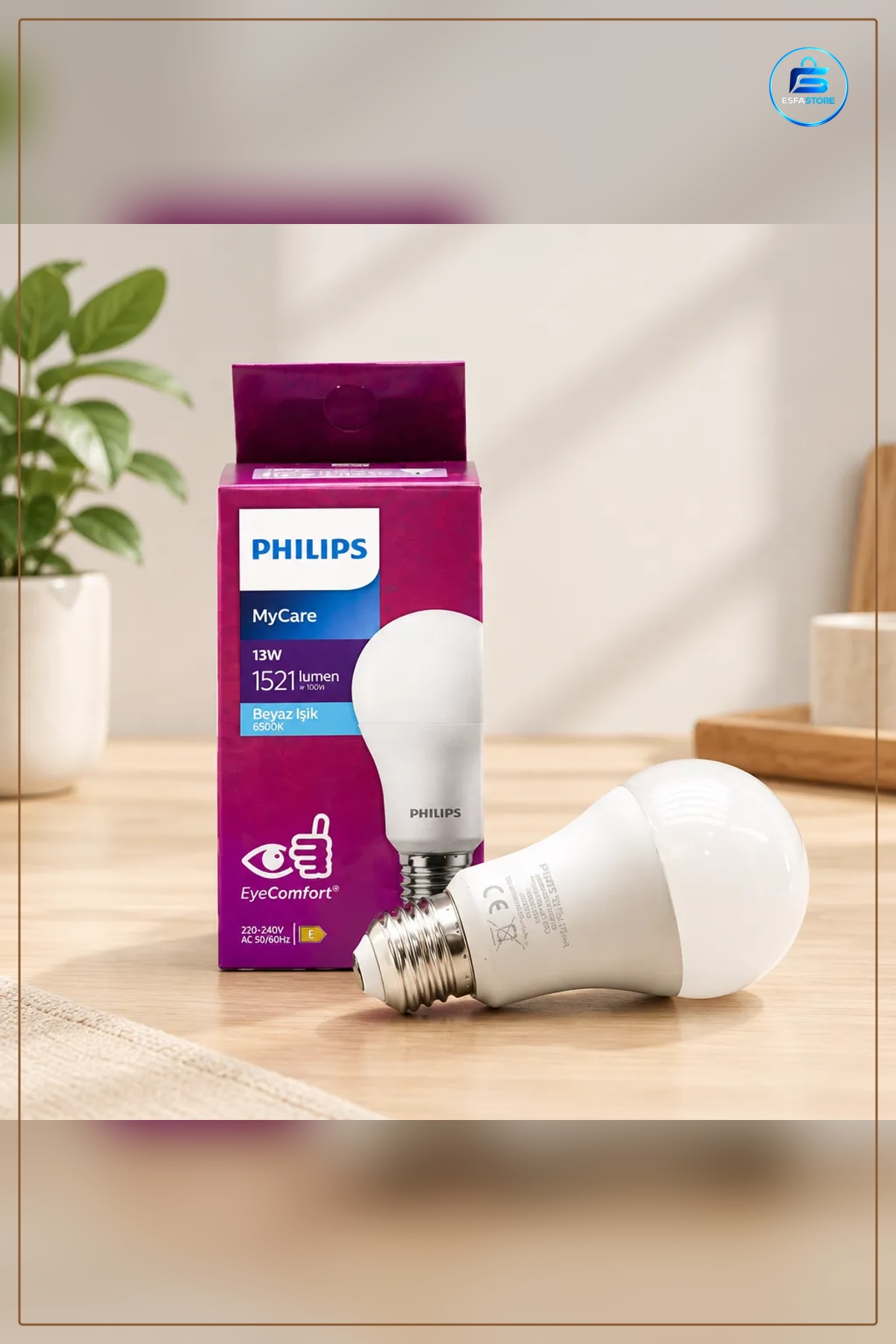 Ampul LED E27 13W 6500K 1521 Lumen Beyaz Işık Ev Ofis Mağaza Gün Işığı Uzun Ömürlü