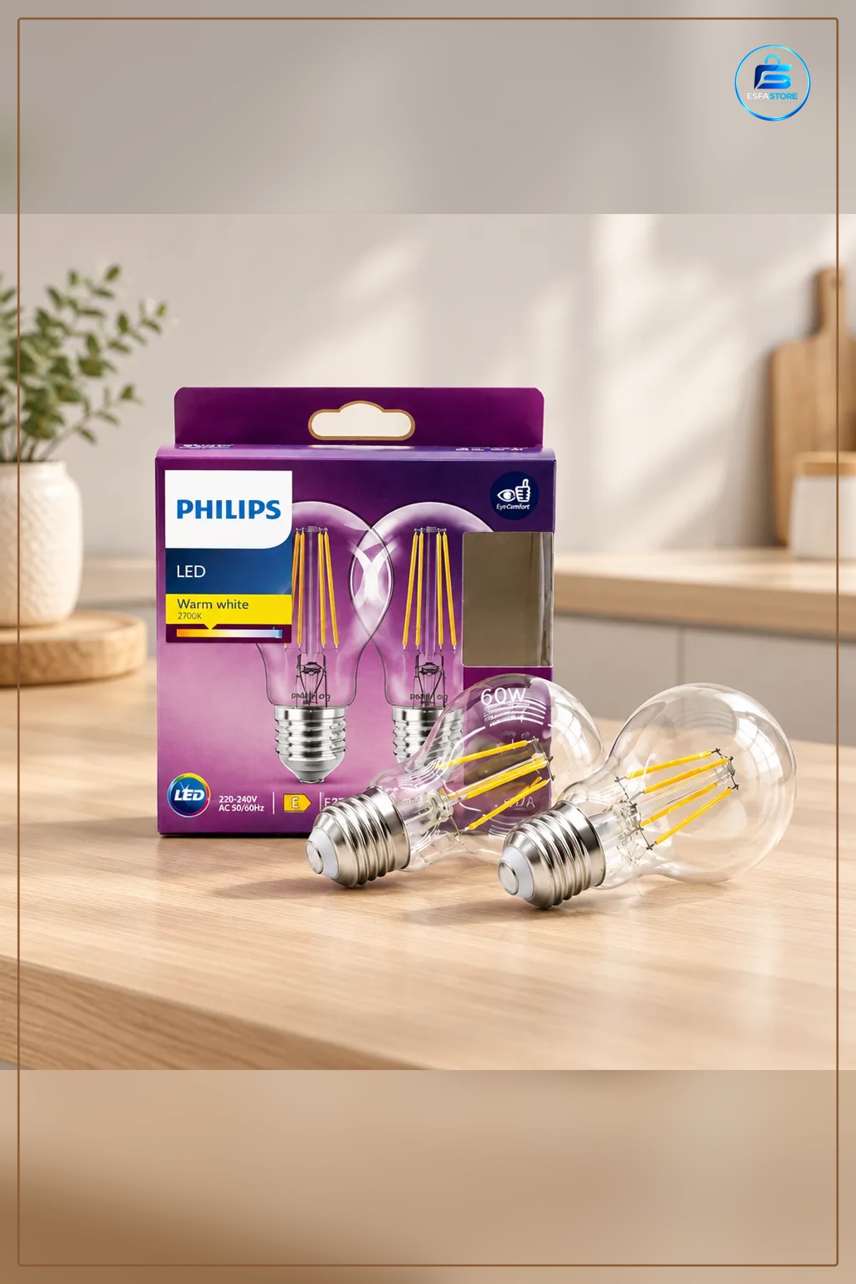 LED Filament Rustik Ampul E27 7W Lümen Cam Gövde Sıcak Işık Dekoratif Kafe Restoran Mekan