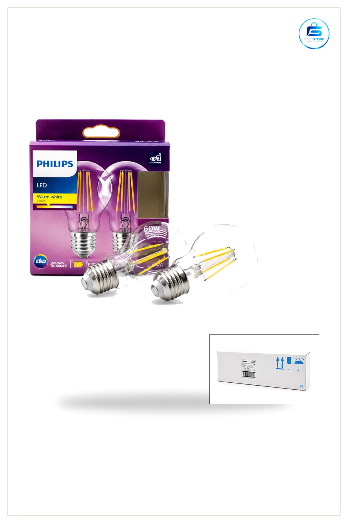 LED Filament Rustik Ampul E27 7W Lümen Cam Gövde Sıcak Işık Dekoratif Kafe Restoran Mekan