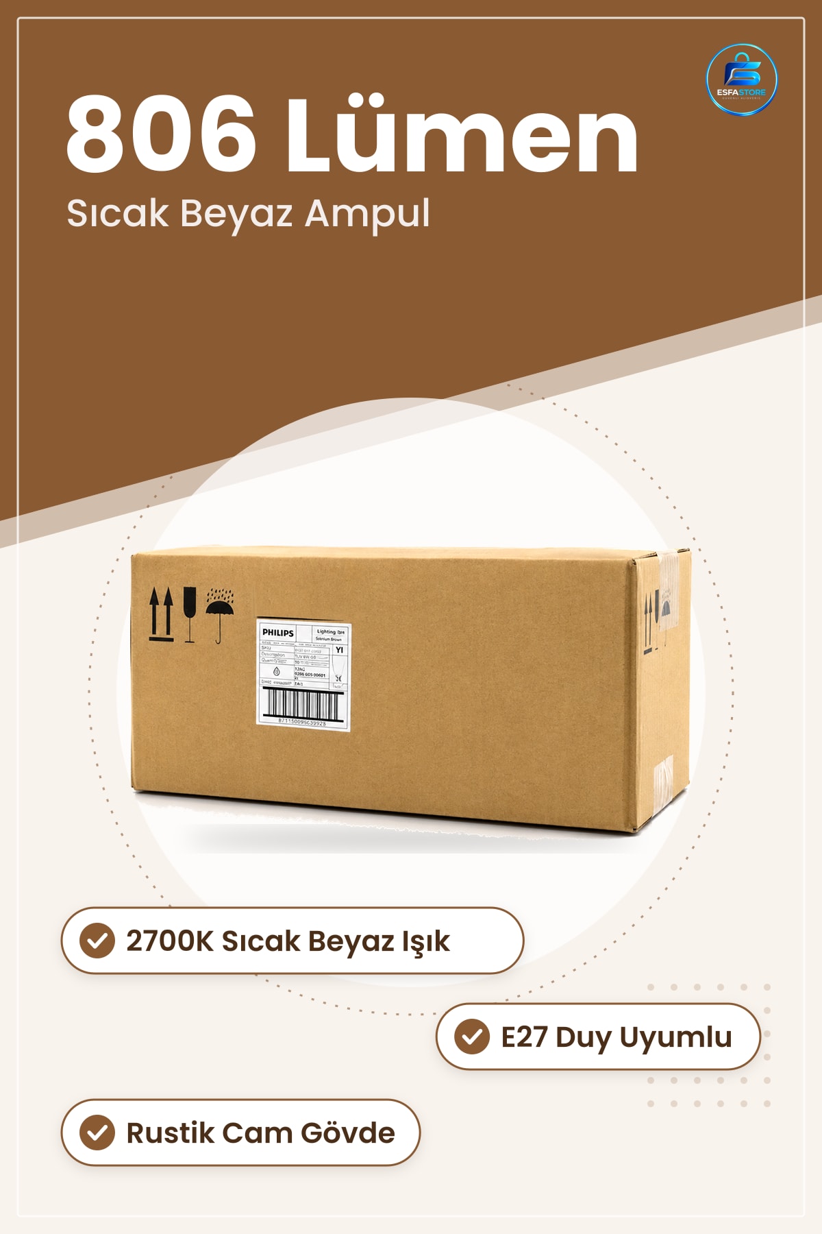 LED Filament Ampul E27 2700K Rustik G93 Sıcak Beyaz Dekoratif Avize Kafe Restoran Aydınlatma