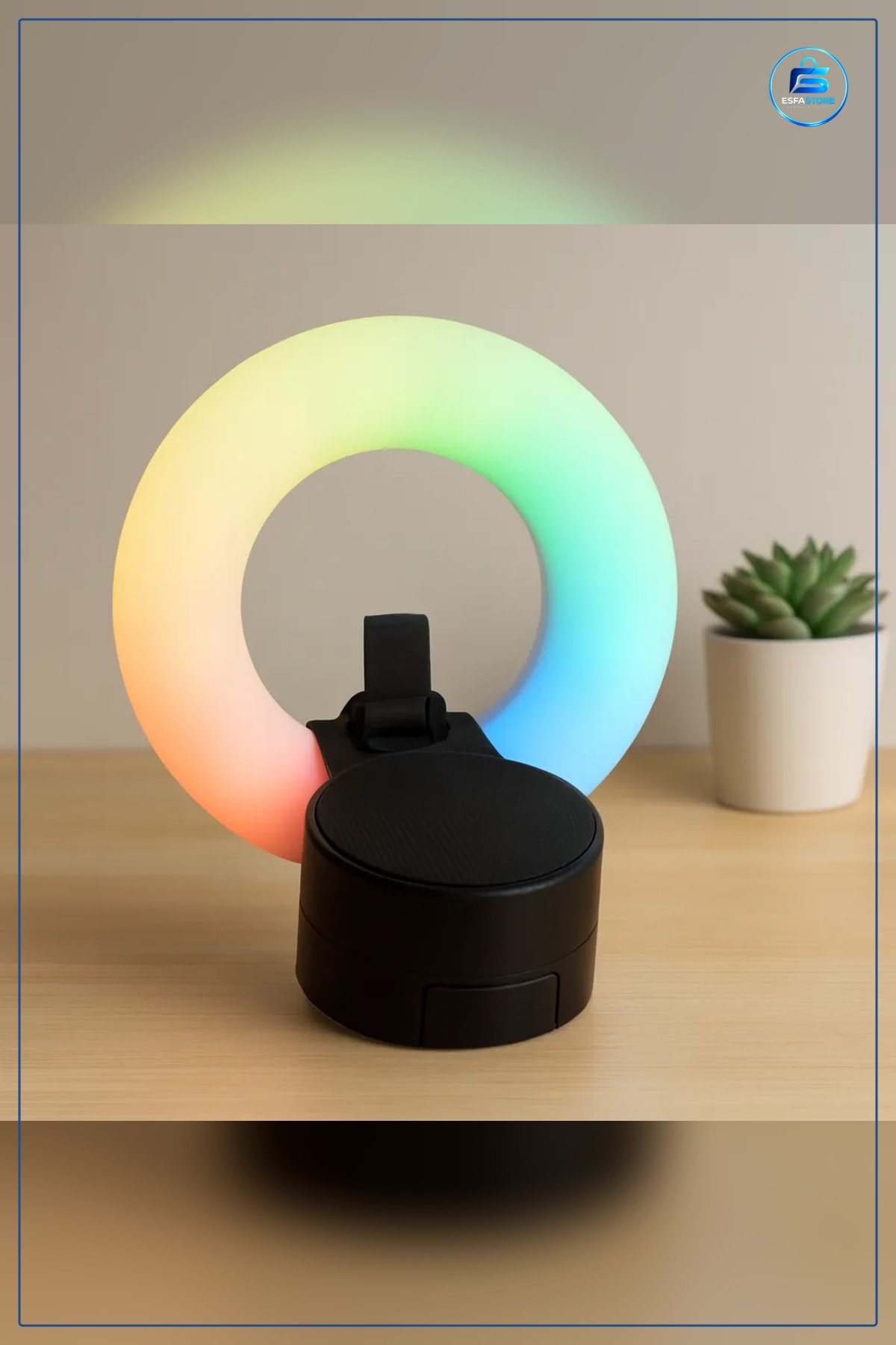 Bluetooth Mini Hoparlör 5W USB Şarjlı LED Işıklı Telefon Tutuculu Taşınabilir Ofis Masaüstü