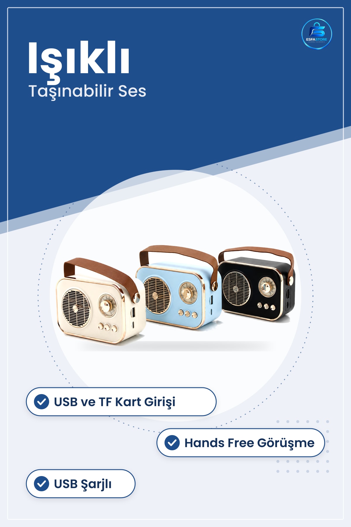 Bluetooth Hoparlör Işıklı Kablosuz USB TF 5V Taşınabilir Hands Free Müzik Oynatıcı