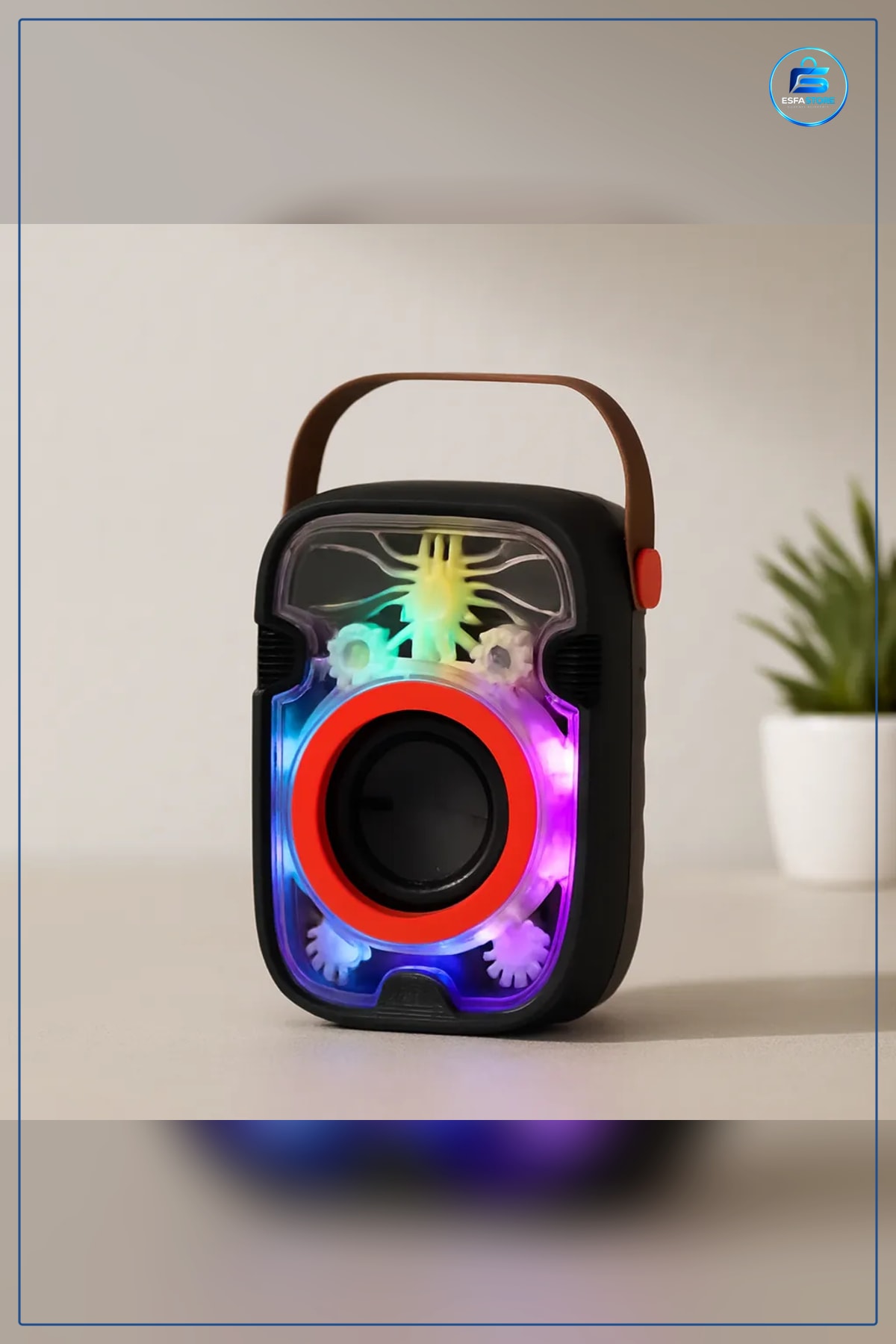 Bluetooth Hoparlör 10W USB & DC 5V Taşınabilir LED Işıklı Kablosuz Ses Kutusu Parti Dış Mekan