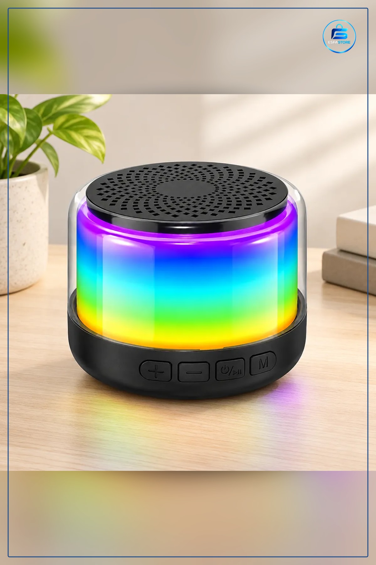 Bluetooth Hoparlör 3W RGB USB SD Şarjlı Taşınabilir Işıklı Kablosuz Ev Ofis Seyahat