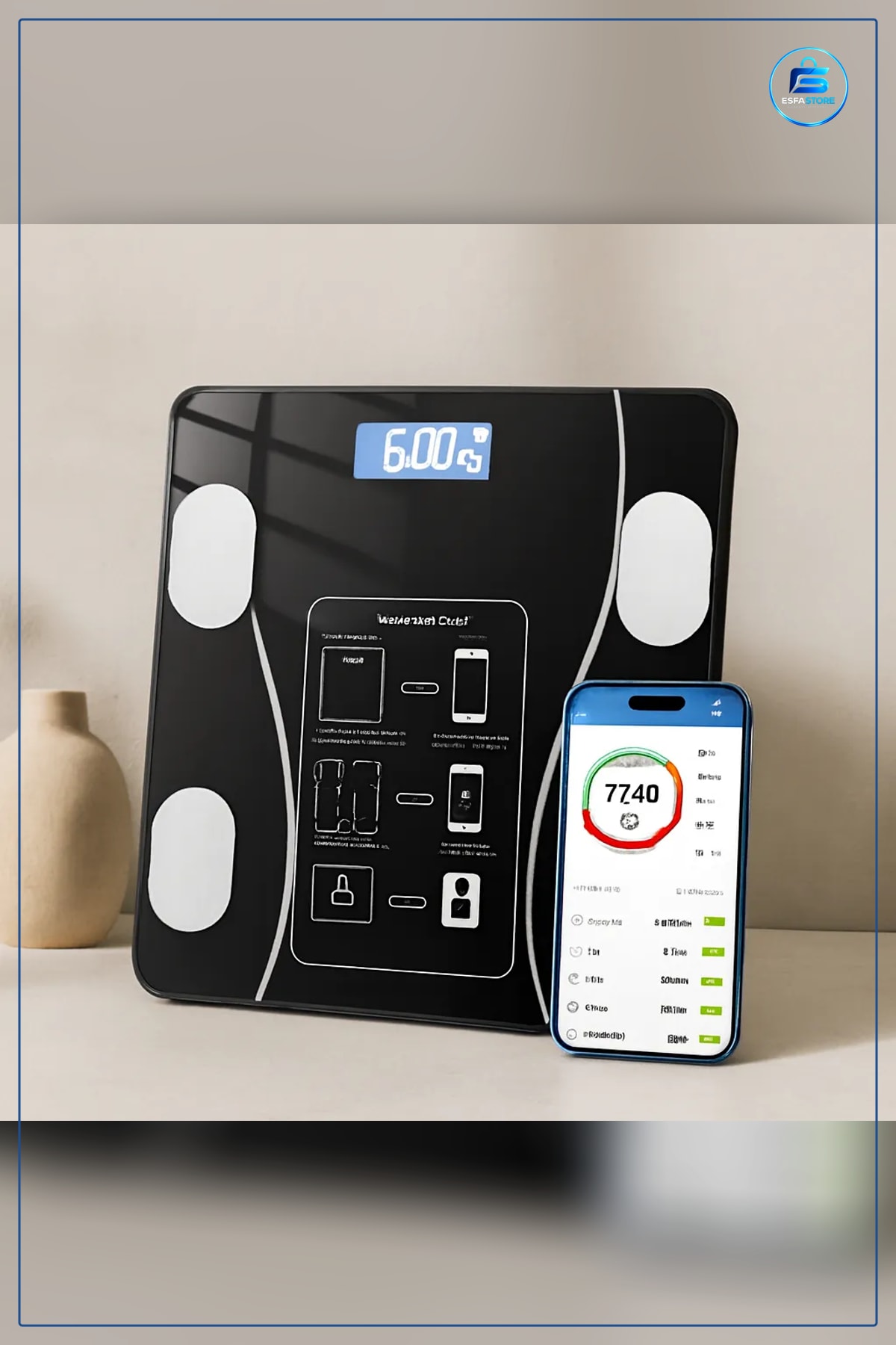 Vücut Analizli Bluetooth Dijital Baskül 180kg/50g Tartı Akıllı Kilo Yağ Kas Oranı Ölçer Banyo