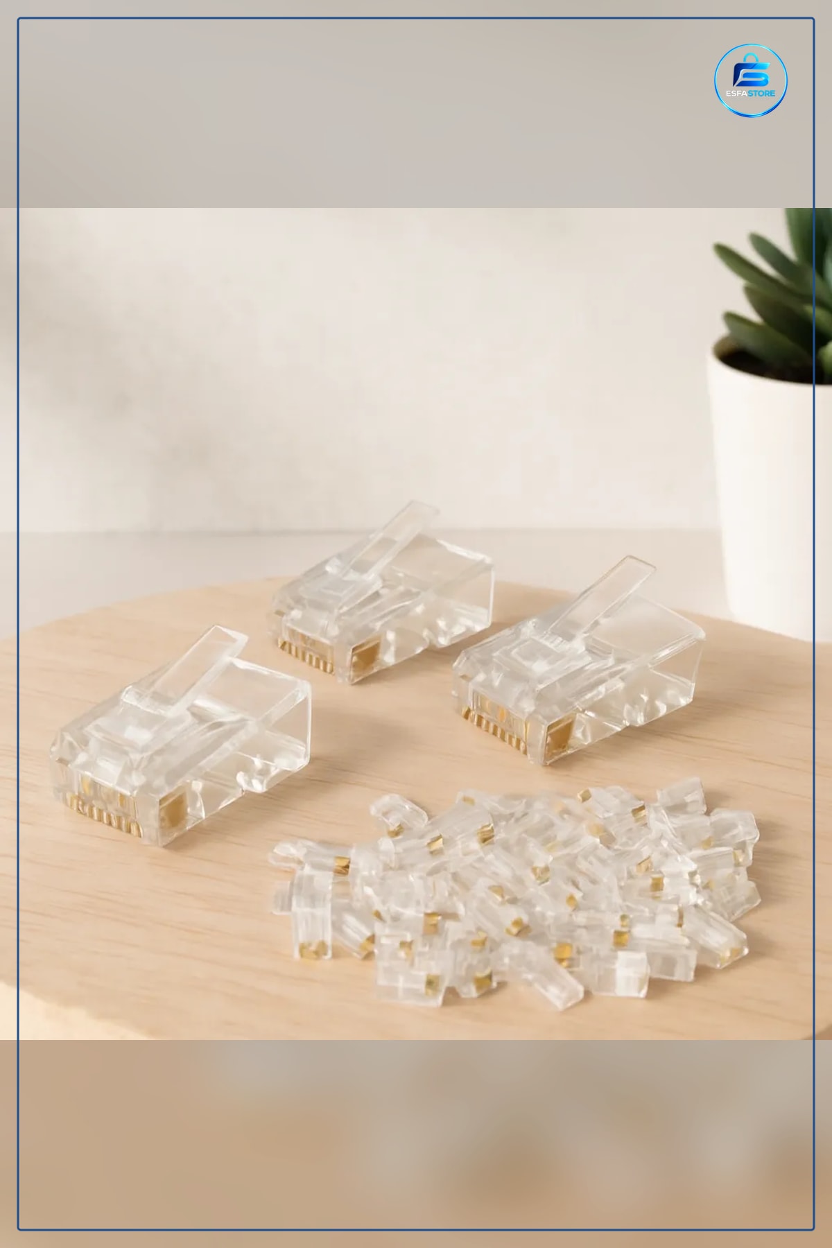 Standart RJ45 Ethernet Jak Network Aksesuarı PVC Kaplı Metal Kontaklı Ağ Bağlantı Konnektörü