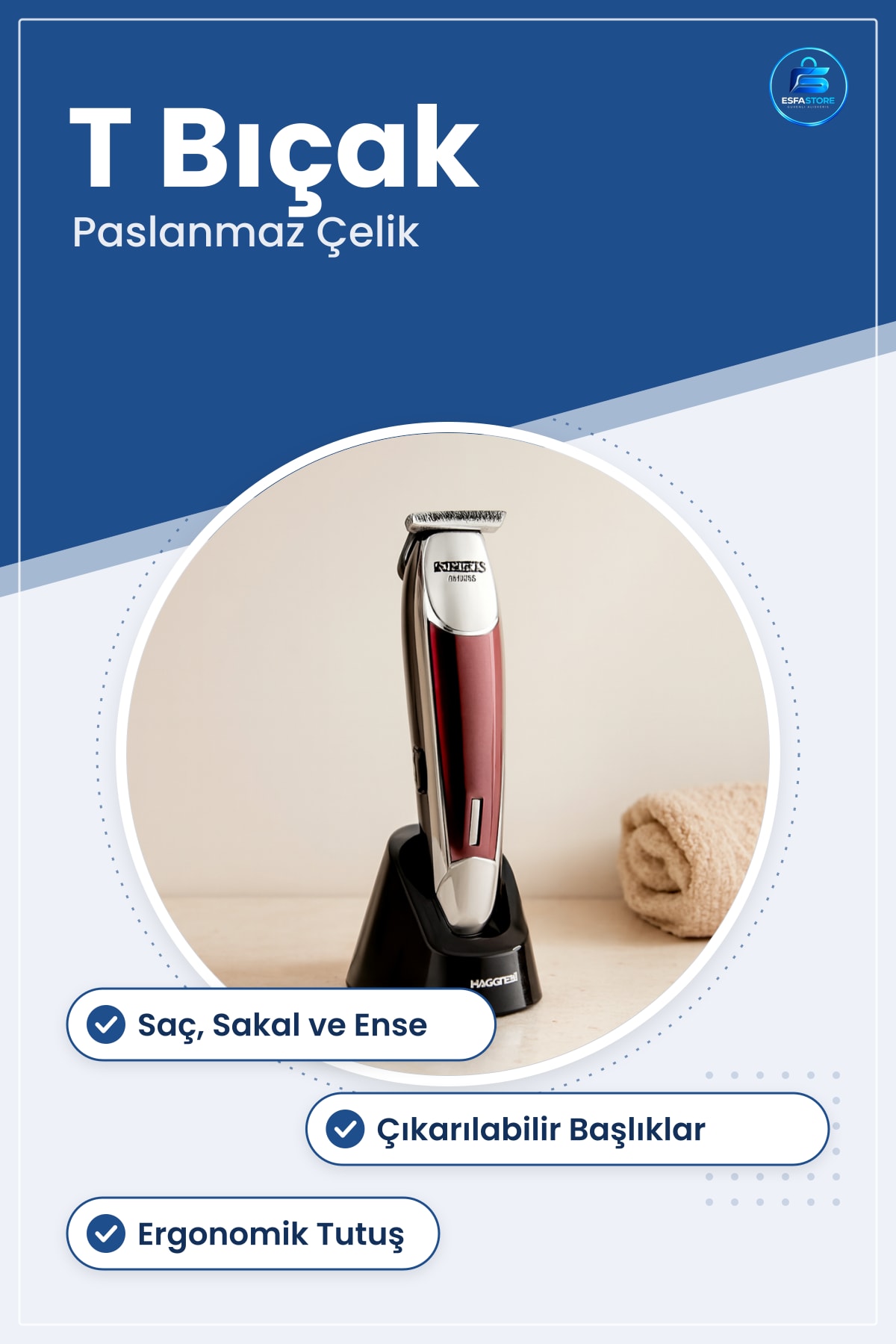 T Bıçak Saç Sakal Ense Tıraş Makinesi Paslanmaz Çelik Kontur Düzeltici Kişisel Bakım Aleti