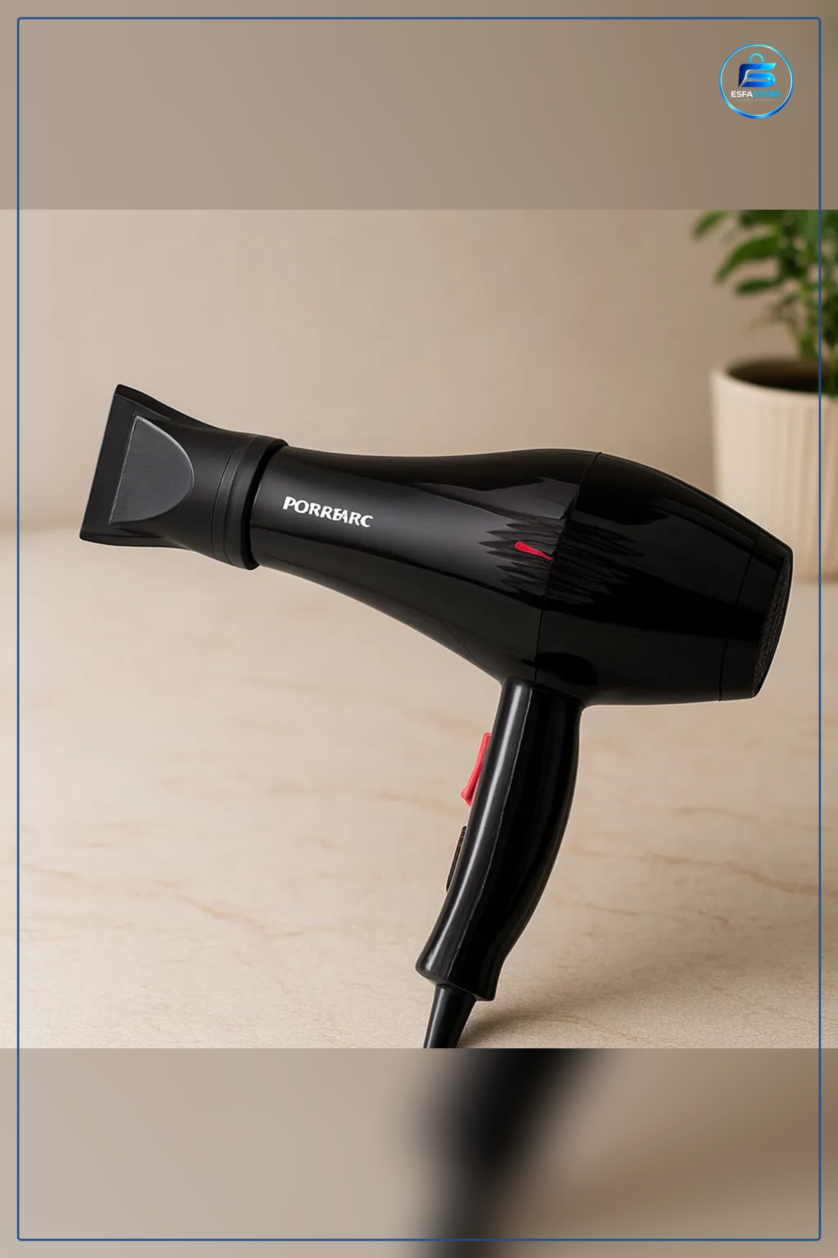 Saç Kurutma Makinesi 2500W Profesyonel Fön Ayarlanabilir Isı ve Hız Kademeli Soğuk Hava