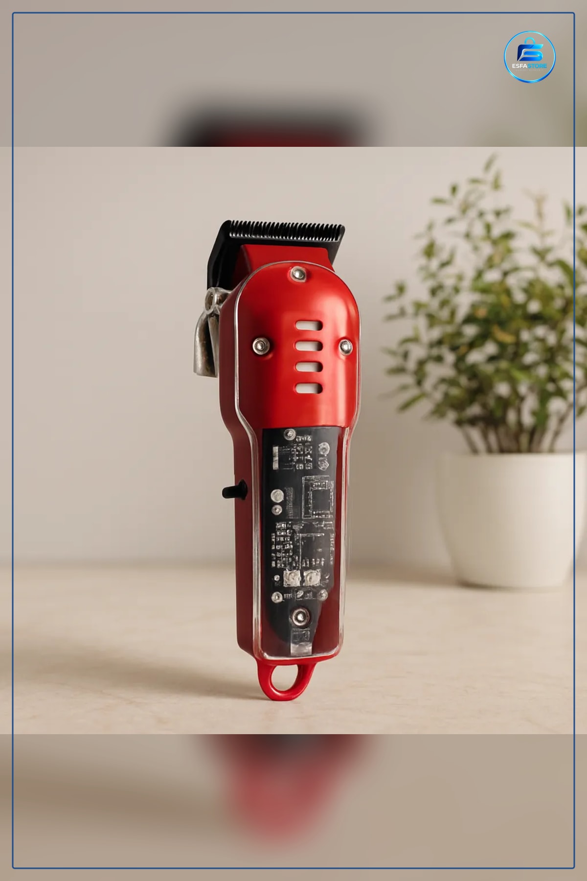 Tıraş Makinesi Saç ve Sakal USB Şarjlı Şeffaf Gövde Paslanmaz Bıçak Tarak Ayarlı Kişisel Bakım