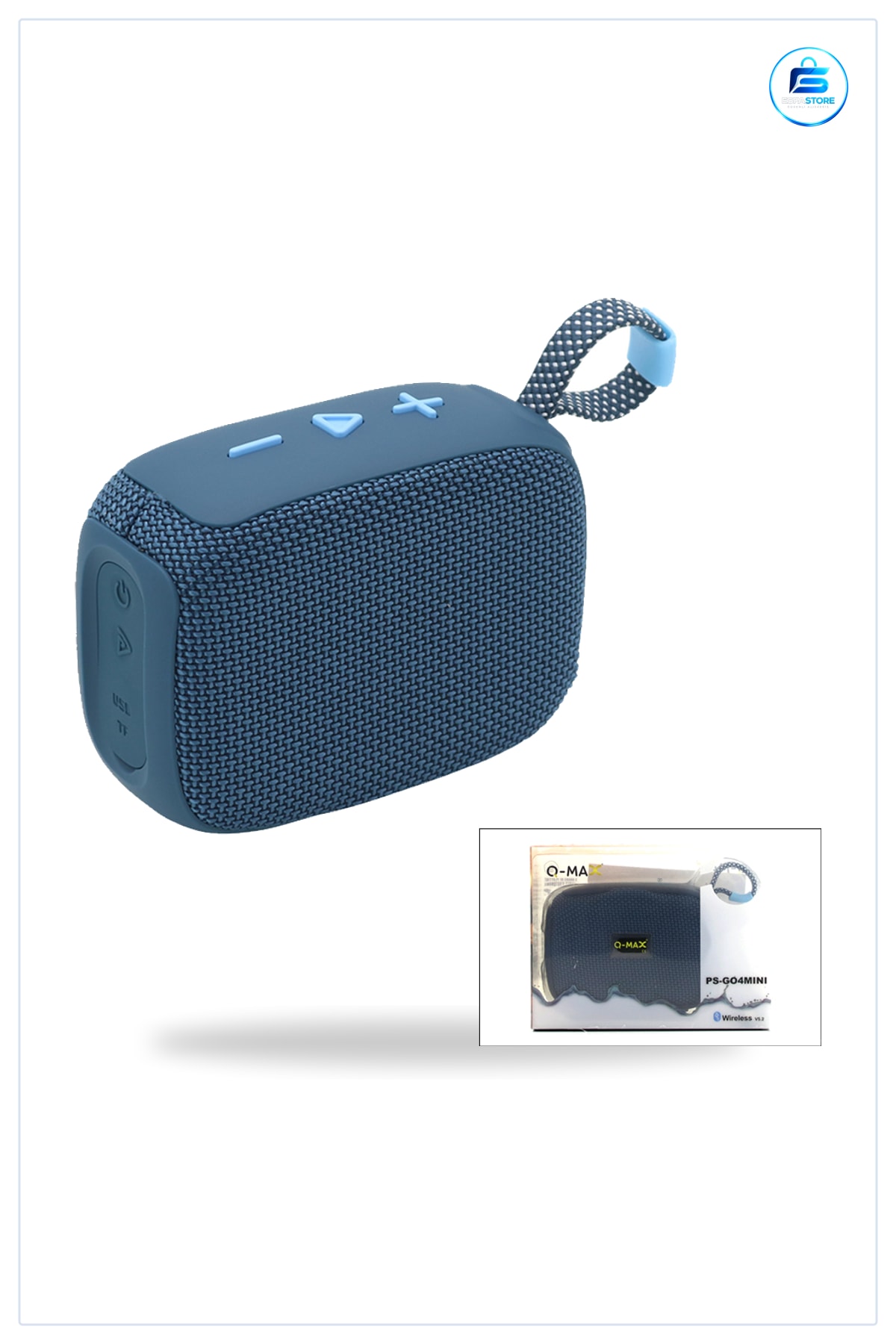 Bluetooth 5.2 Mini Hoparlör Müzik Çalar Kablosuz Taşınabilir Kumaş Kaplı Askılı Seyahat Ses Cihazı