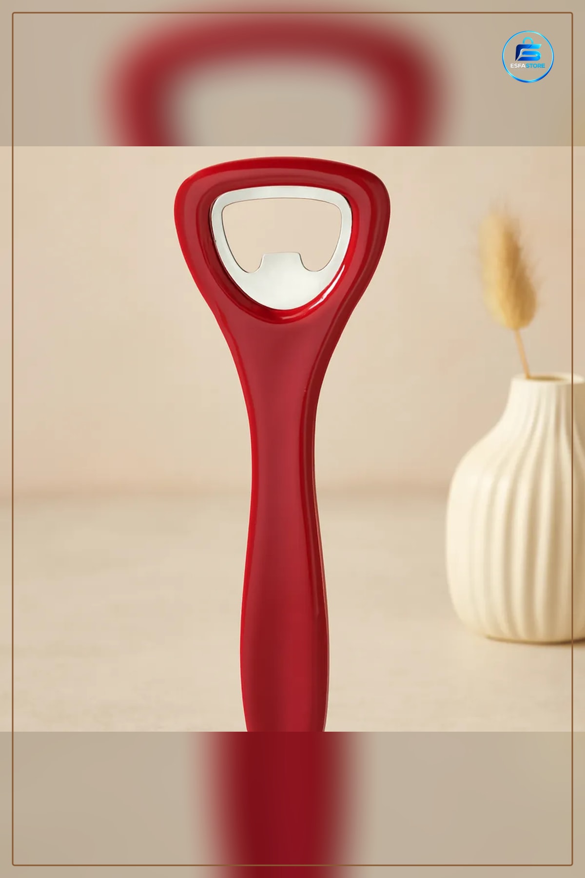 Şişe Açacağı Plastik Saplı Metal Başlıklı Ergonomik Tek Elle Kullanım Kapak Açma Mutfak Aleti