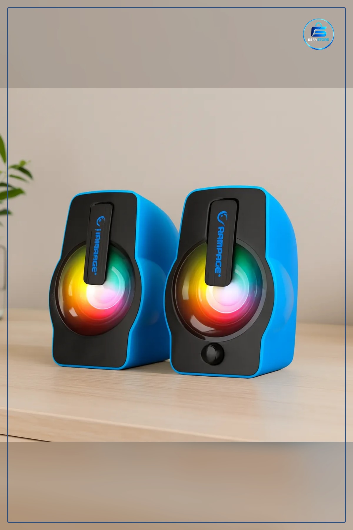 Kablolu Hoparlör Seti 1+1 6W USB RGB Işıklı Multimedya Bilgisayar Masaüstü Ses Sistemi Oyun