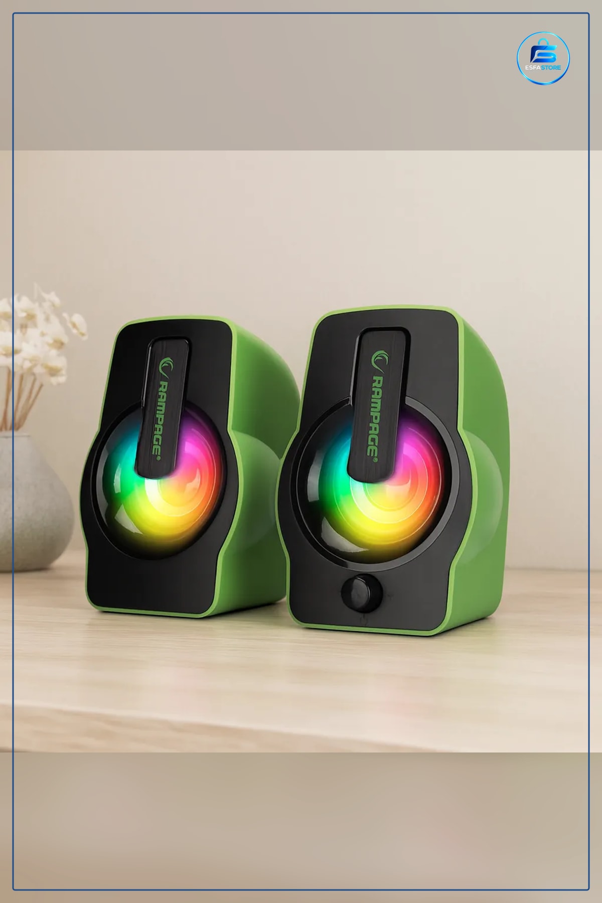 Kablolu Hoparlör USB 2.0 1+1 RGB Işıklı Multimedya Ses Sistemi Bilgisayar Oyun Masaüstü