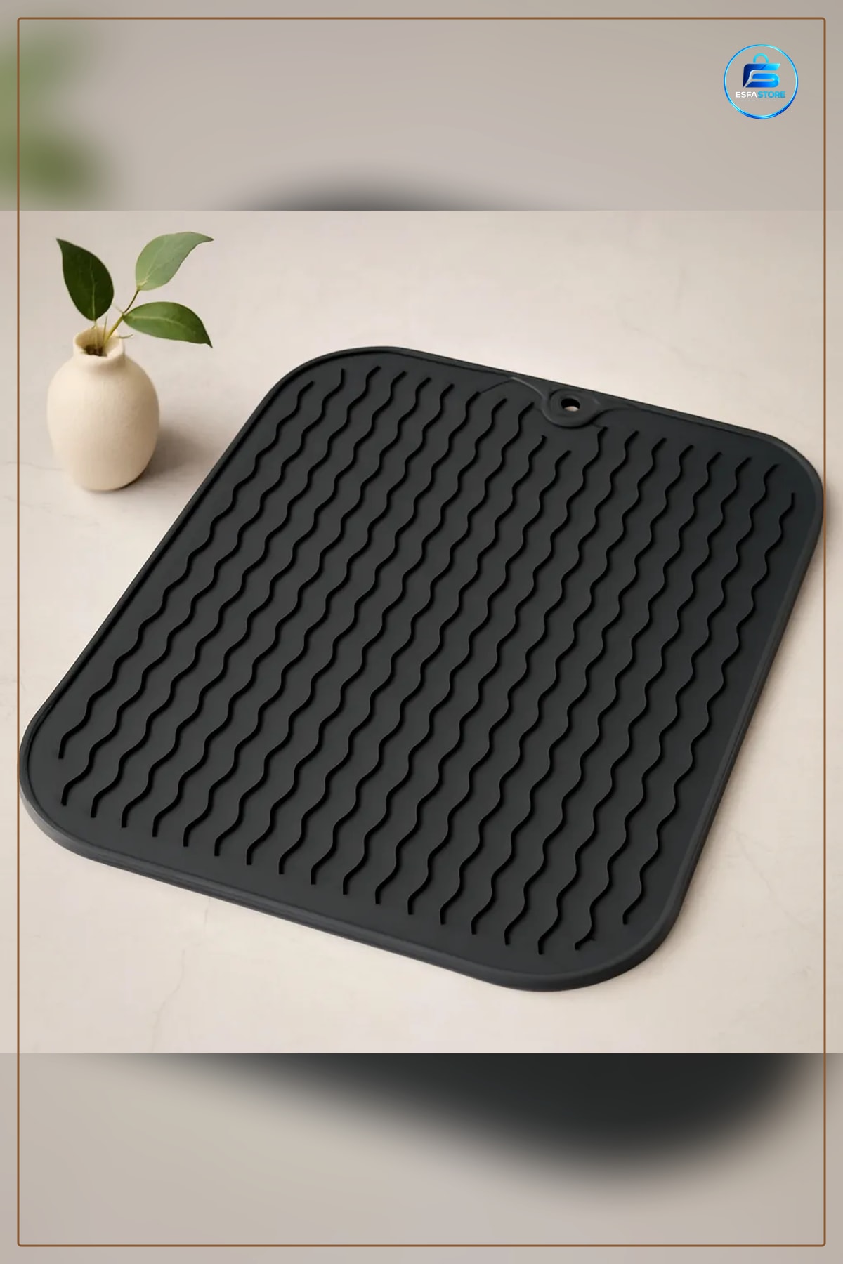 Kaydırmaz Silikon Mutfak Matı 36x28 cm Düzenleyici Tezgah Koruyucu Çok Amaçlı Hafif Taşınabilir