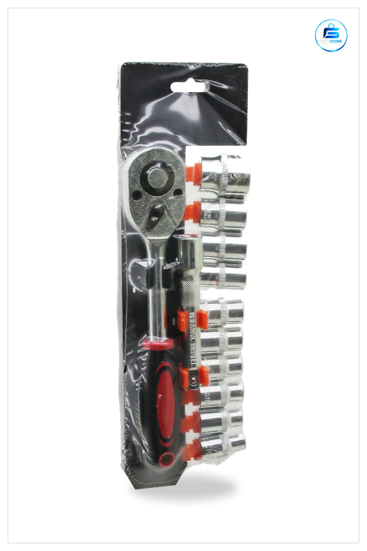 Lokma Takımı Cırcır Kollu CrV Çelik Uzatma Adaptörlü Oto Tamir Montaj Bakım Metal Set