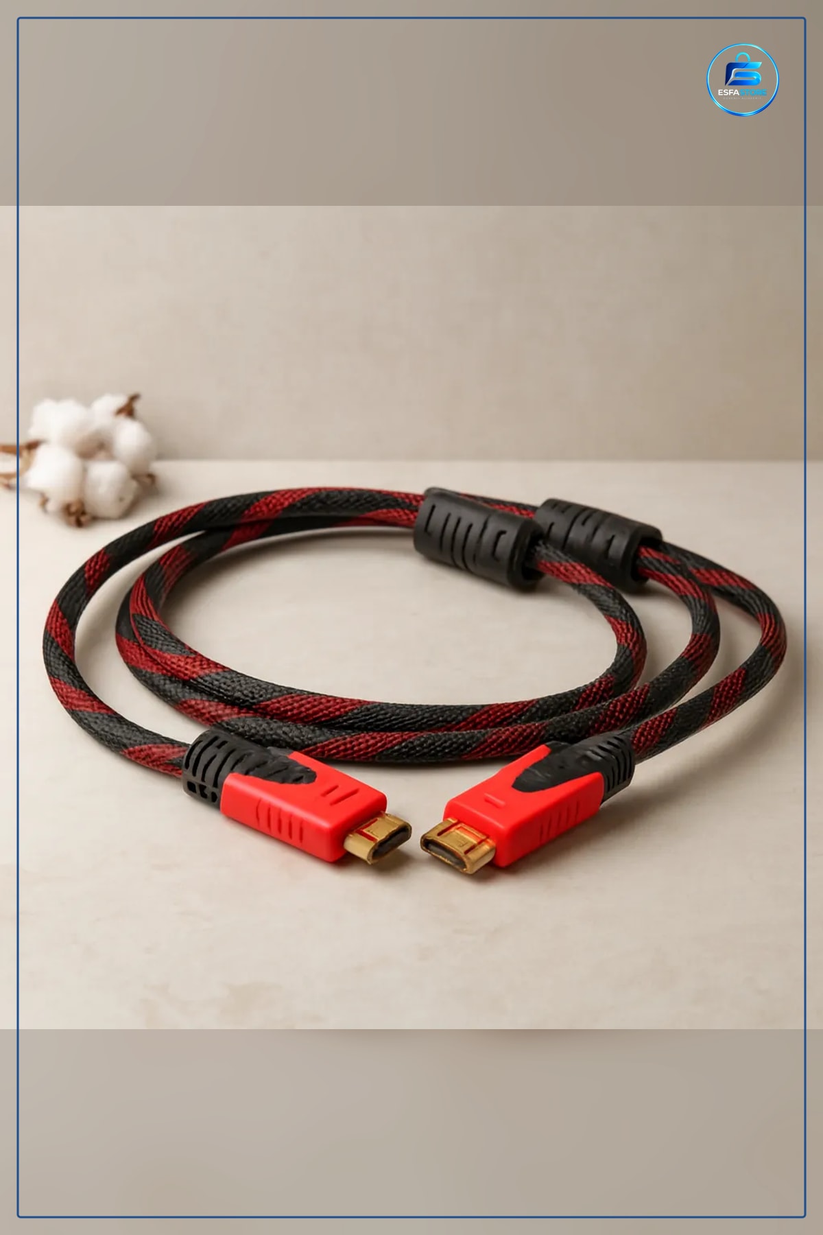 HDMI Kablo 1.5 m Örgülü Full HD HDTV Saf Bakır Altın Kaplama Uçlu Ses Görüntü Kablosu