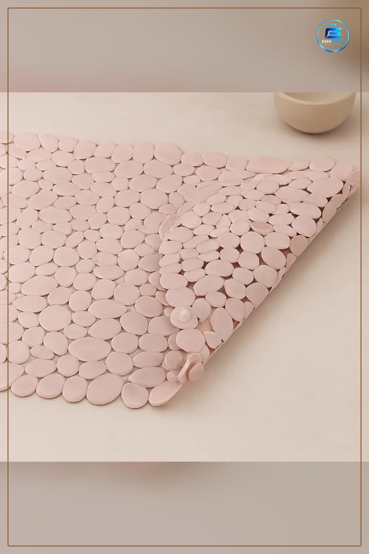 Banyo Paspası Vantuzlu Kaydırmaz 34x68 cm Duş Küvet PVC Yumuşak Suya Dayanıklı Kolay Temizlenen