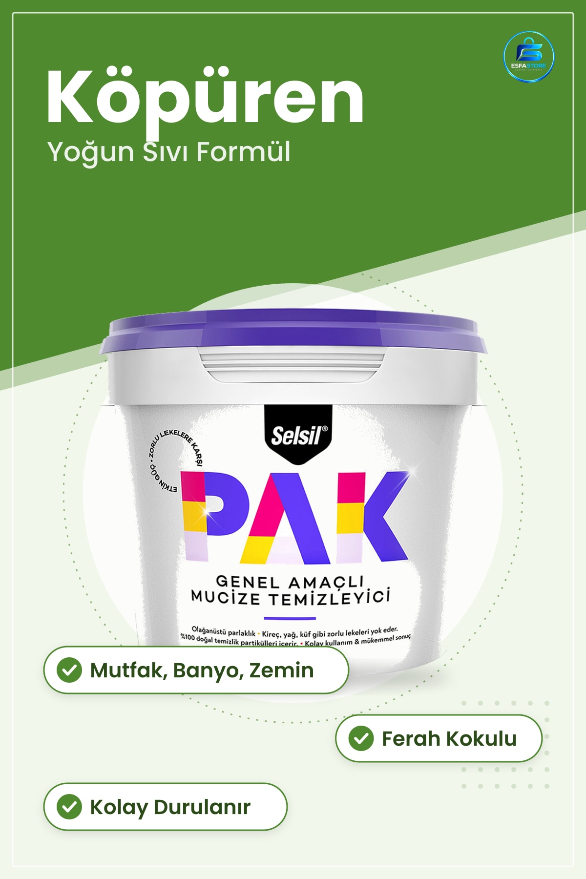 Yüzey Temizleyici Genel Amaçlı Köpüren Sıvı Ferah Kokulu Mutfak Banyo Zemin Yağ Kir Leke