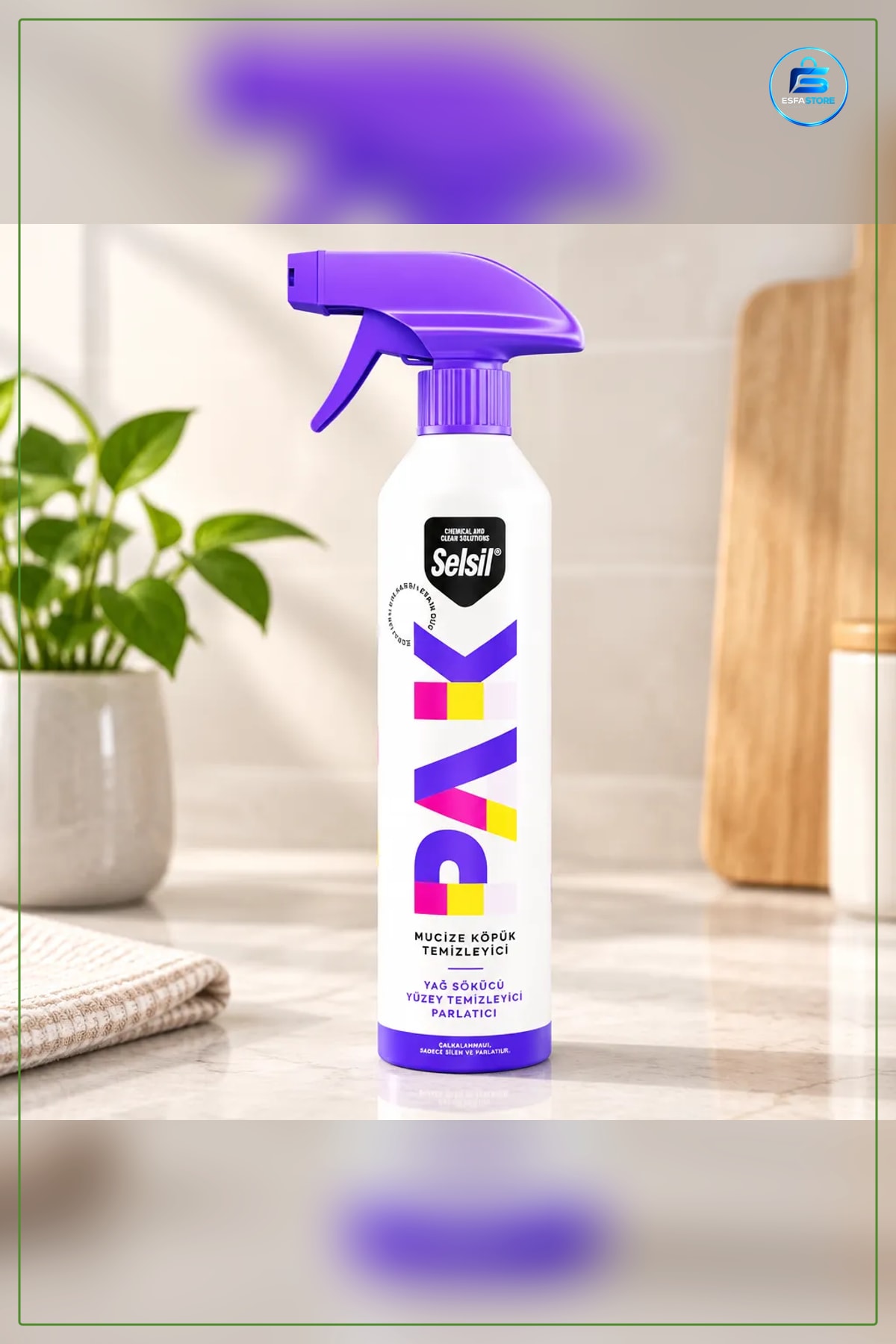 Köpük Yüzey Temizleyici Sprey 500ml Yağ Sökücü Çok Amaçlı Mutfak Tezgah Fırın Ocak Parlatıcı