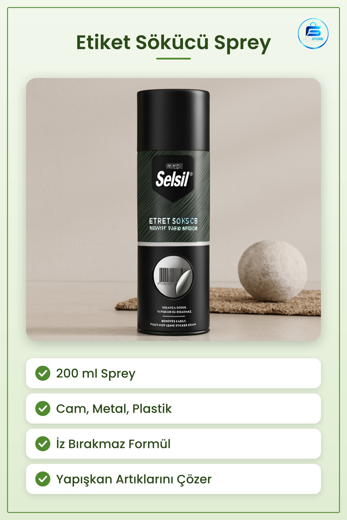 Etiket Sökücü Sprey 200 ml İz Bırakmaz Yapışkan Çözücü Cam Metal Plastik Yüzeyler İçin