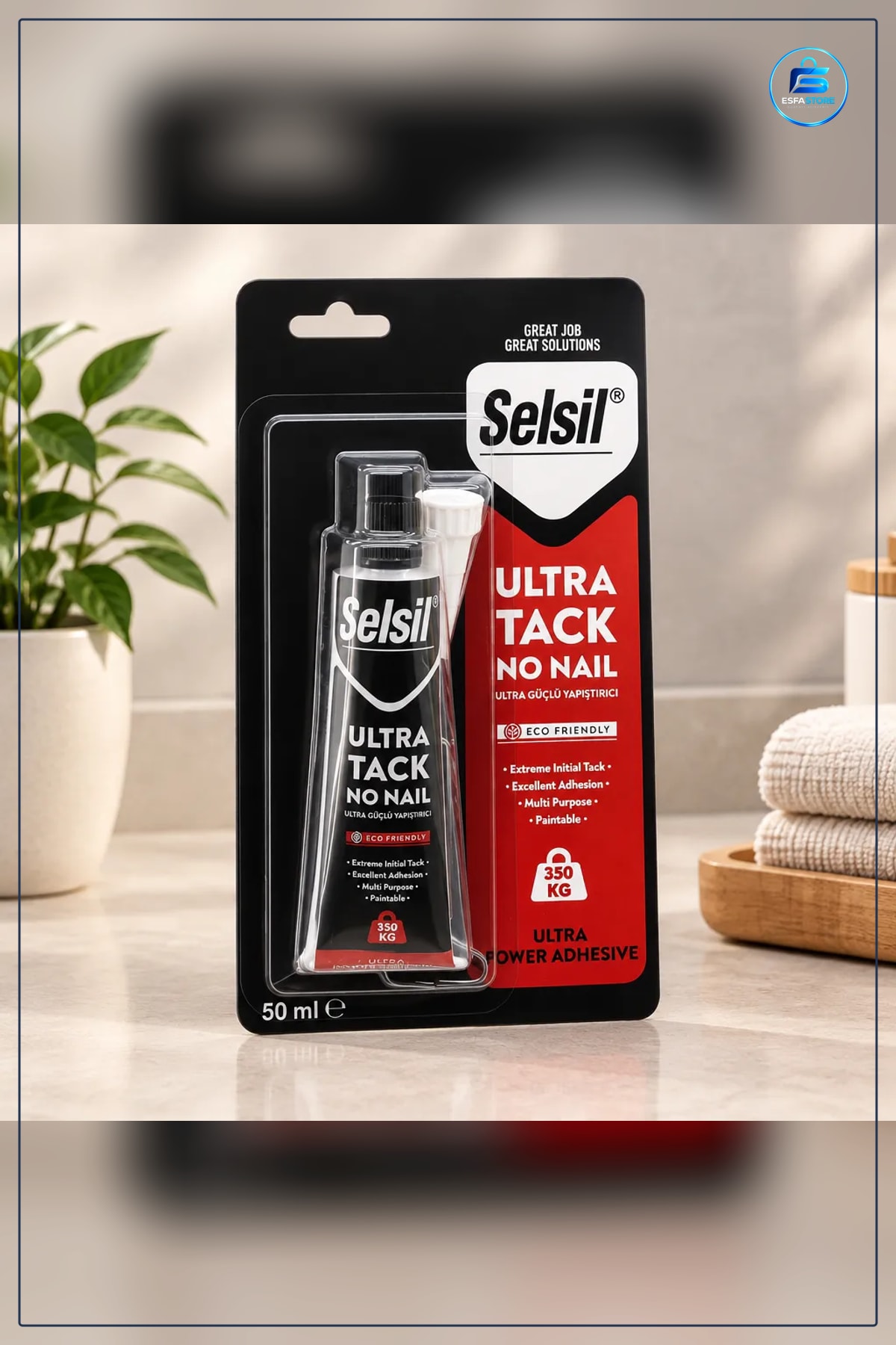 Montaj Yapıştırıcı Metal Cam Plastik Ahşap ve Beton İçin Polimer Formül 50 ml Hırdavat Ev Tamiri