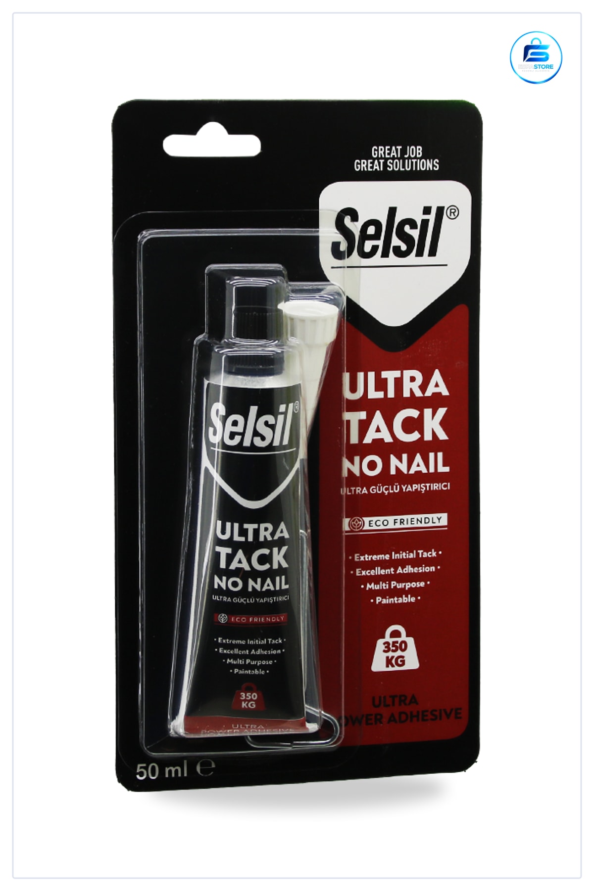 Montaj Yapıştırıcı Metal Cam Plastik Ahşap ve Beton İçin Polimer Formül 50 ml Hırdavat Ev Tamiri