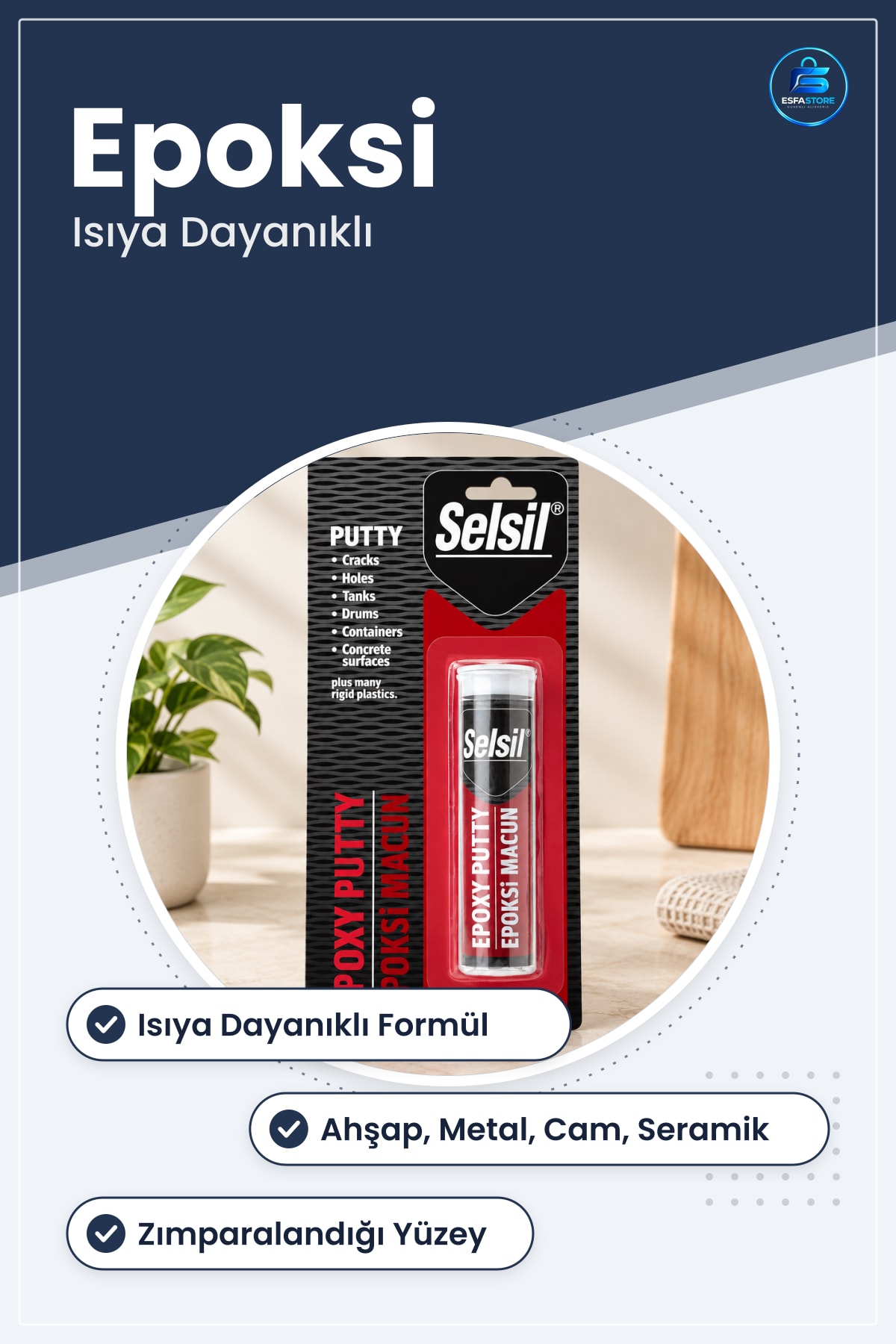 Isıya Dayanıklı Epoksi Putty Macun Yapıştırıcı Ahşap Metal Cam Seramik Kırık Onarım Dolgu Macunu