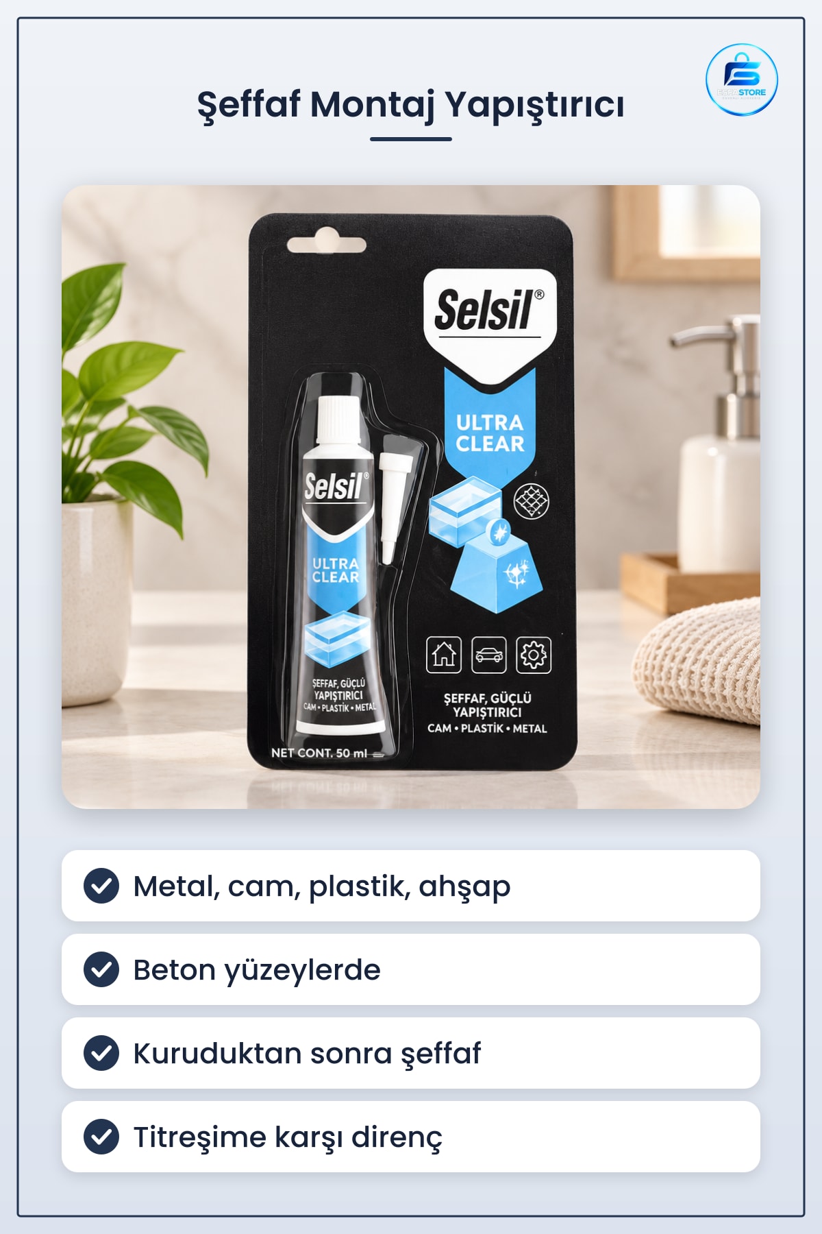Ultra Clear Şeffaf Montaj Yapıştırıcı Kristal Metal Cam Plastik Ahşap Beton Tamir Hobi Onarım