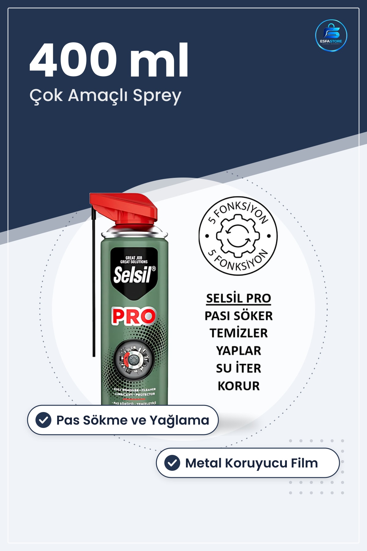 Pas Sökücü Bakım Sprey 400 ml Çok Amaçlı Temizleyici Yağlayıcı Koruyucu Hırdavat Atölye