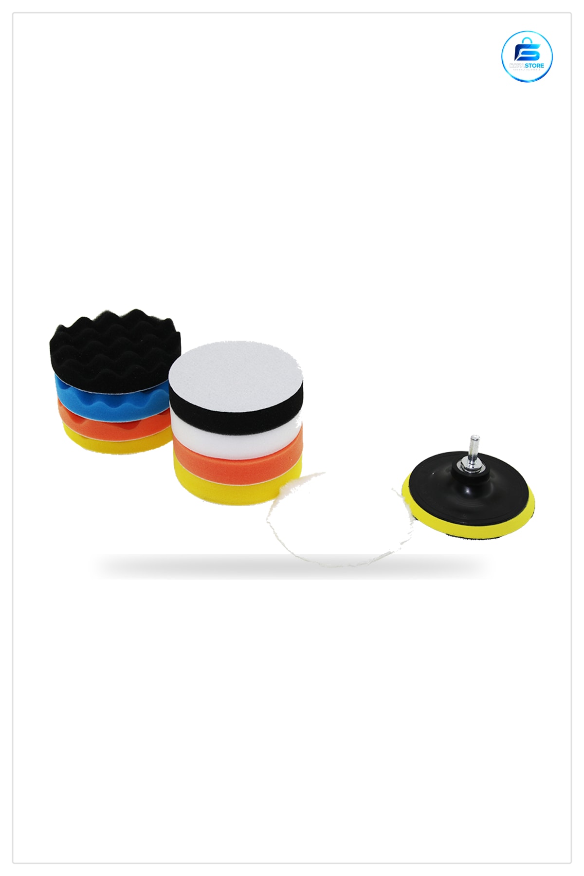 Pasta Cila Polisaj Sünger Seti 115 mm Oto Boya Vernik Çizik Giderme Kırtılı M14 Adaptörlü