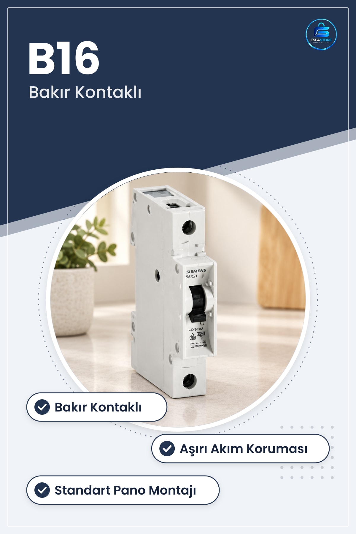 Sigorta B16 Devre Koruma Bakır Kontaklı Elektrik Panosu İçin Ev Ofis Endüstriyel Aşırı Akım