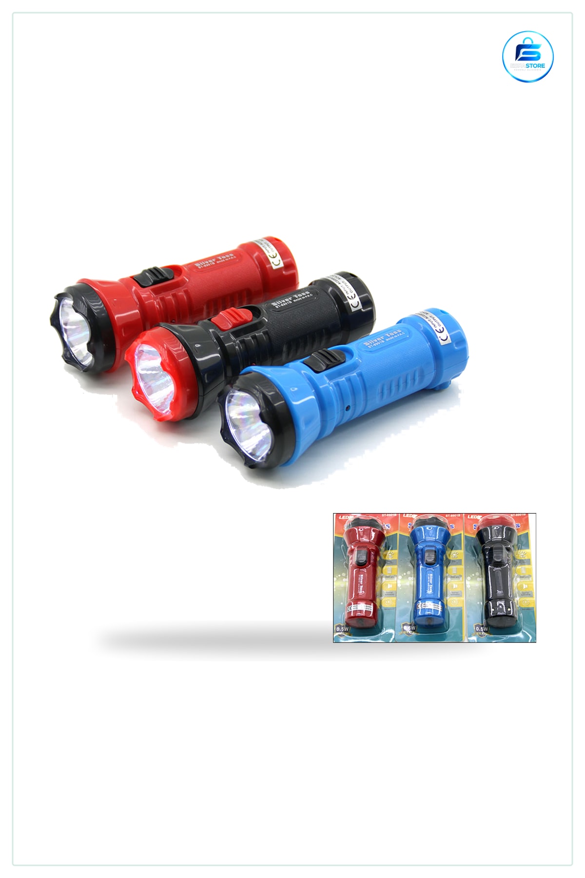 El Feneri Tek LED 0.5W Uzun Menzil Kamp Yürüyüş Acil Durum Aydınlatma Işığı Taşınabilir