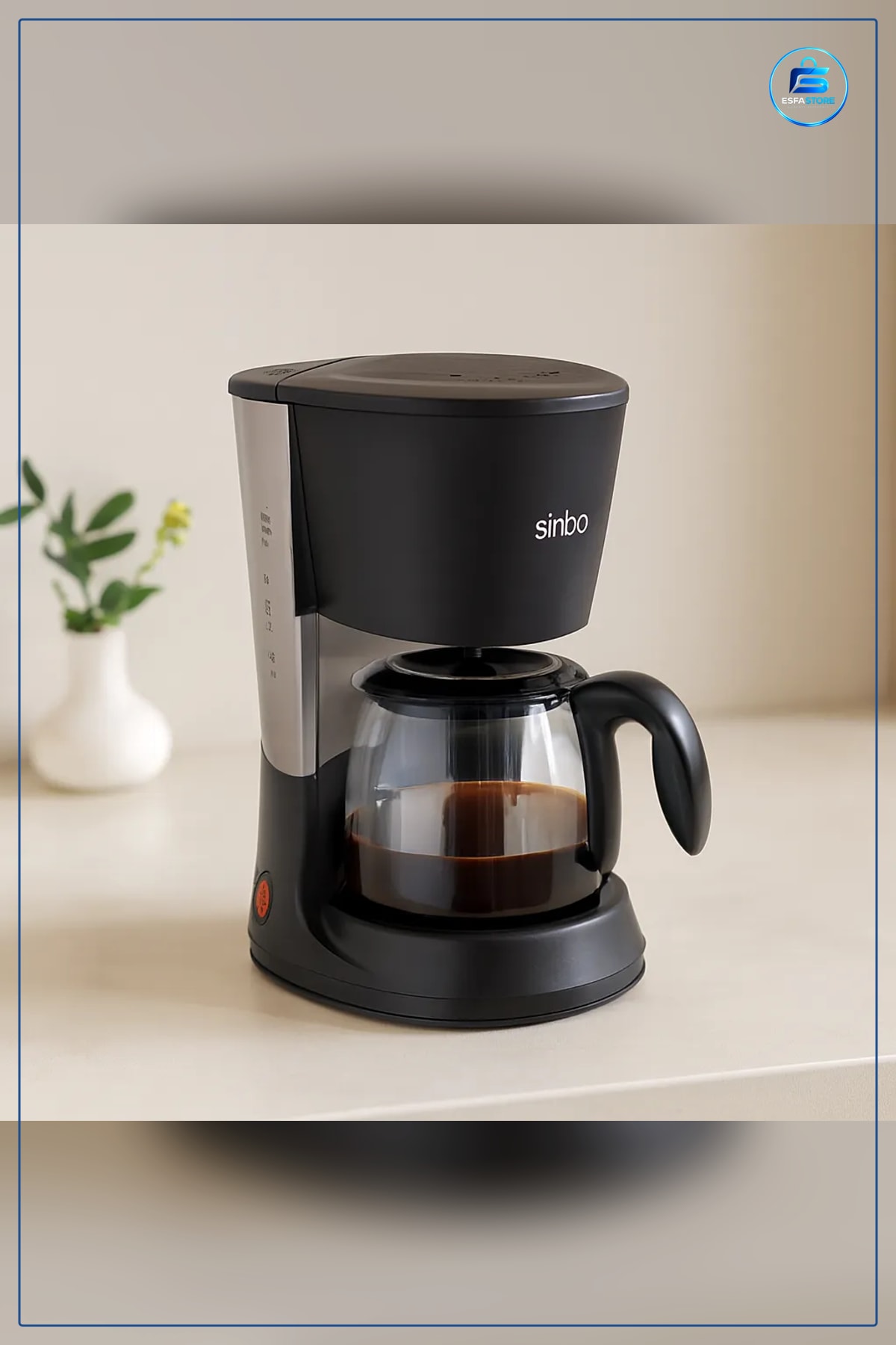 Filtre Kahve Makinesi 800W 0.75L 7 Fincan Paslanmaz Süzügeli Su Göstergeli Kolay Temizlik Ev Ofis
