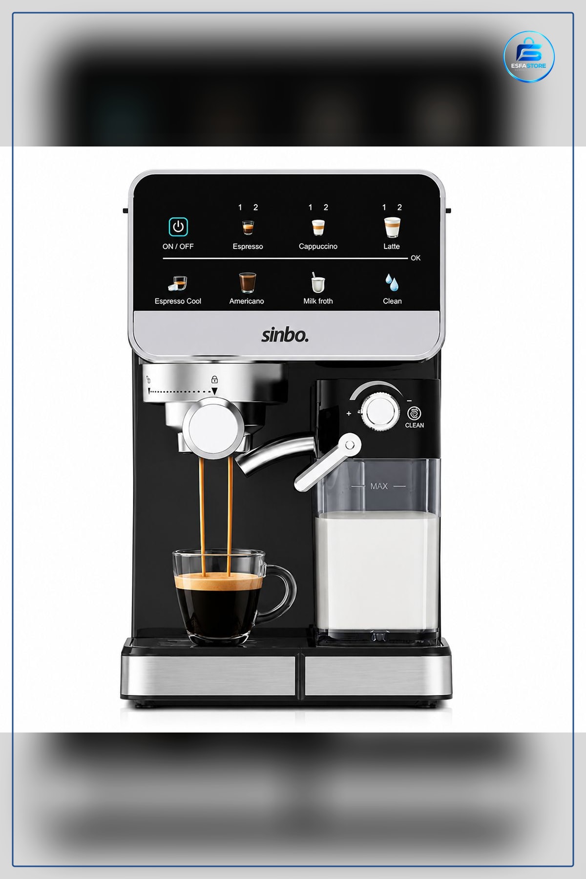 Espresso Cappuccino Makinesi 6 Programlı 1.5L Su 500ml Süt Haznesi Latte Otomatik Köpürtmeli