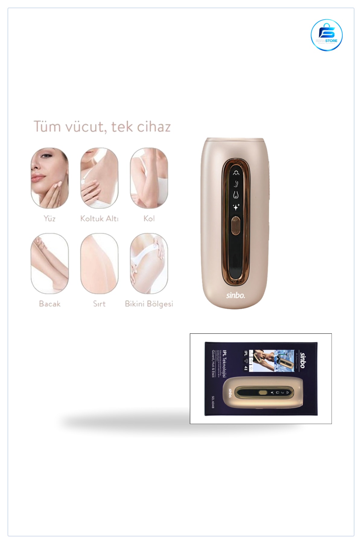 IPL Lazer Epilasyon Aleti 3in1 Soğutmalı 9 Kademe LCD Ekran Evde Kullanım Epilatör Cihazı