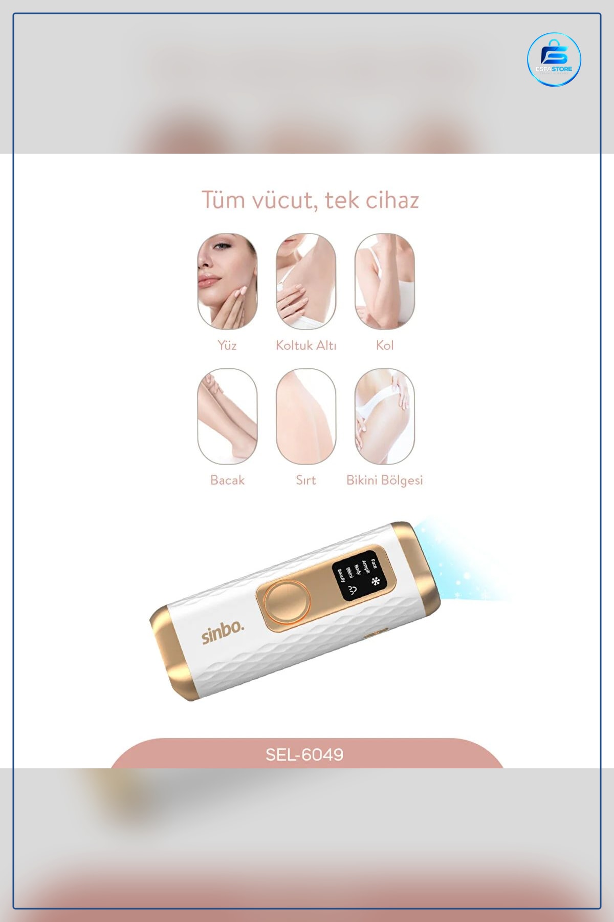 IPL Lazer Epilasyon Aleti Buz Soğutmalı 5 Mod LCD Ekranlı Tüm Vücut Evde Tüy Azaltma Cihazı