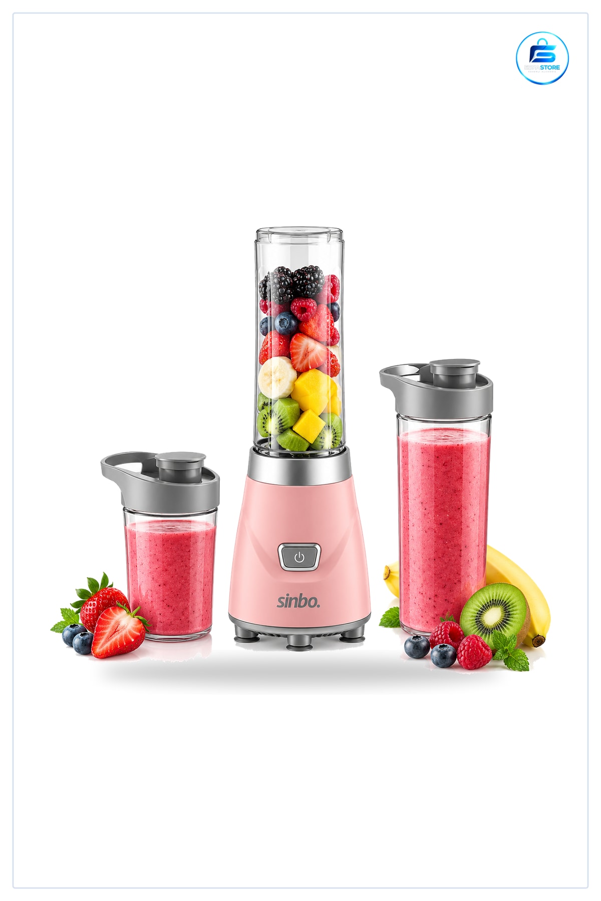 Kişisel Blender 300W Smoothie Makinesi Kompakt Şişeli Mutfak Meyve Sebze Karıştırıcı