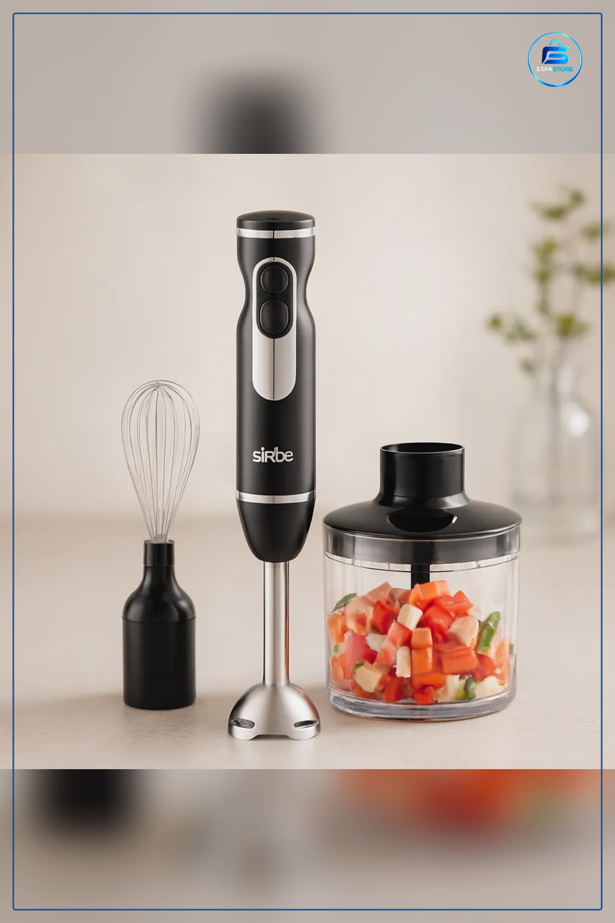Blender Seti El Tipi 700 ml Paslanmaz Çelik Bıçak 2 Hız Doğrayıcı Mutfak Mikser Ev