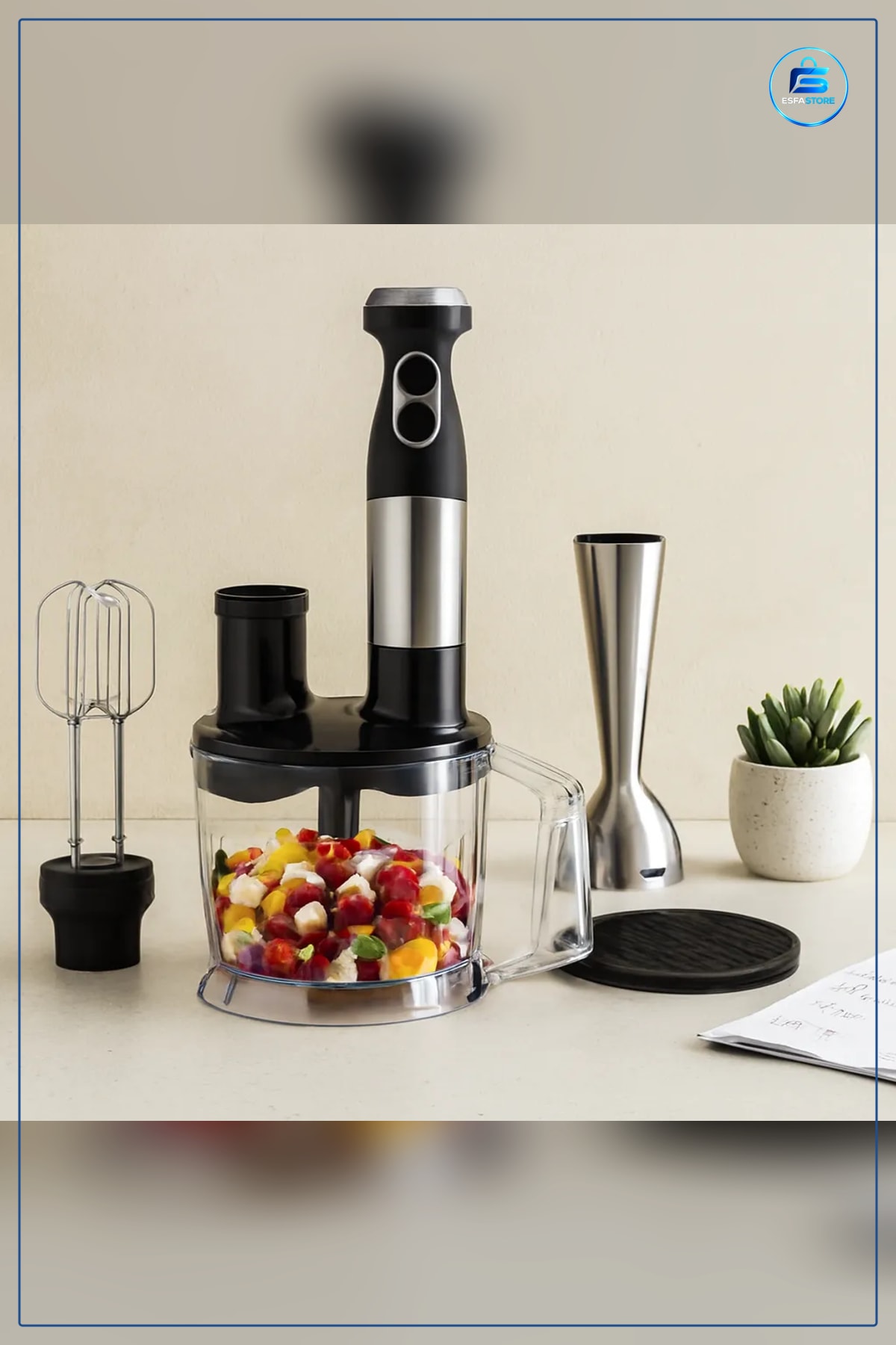 Blender Seti 2 L Hazneli Multi Mutfak Doğrayıcı Çırpıcı Püre Smoothie Çorba Paslanmaz Bıçak