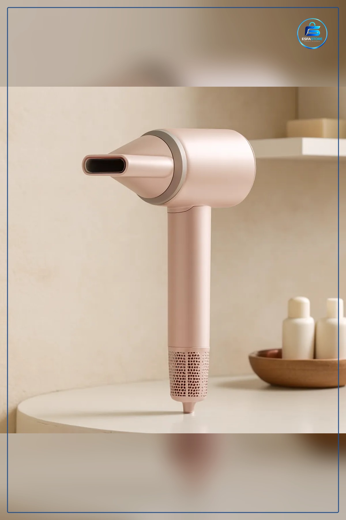 Saç Kurutma Makinesi 1500W BLDC Turbo Şekillendirici Pembe Seramik Izgaralı Soğuk Hava Fonksiyonlu