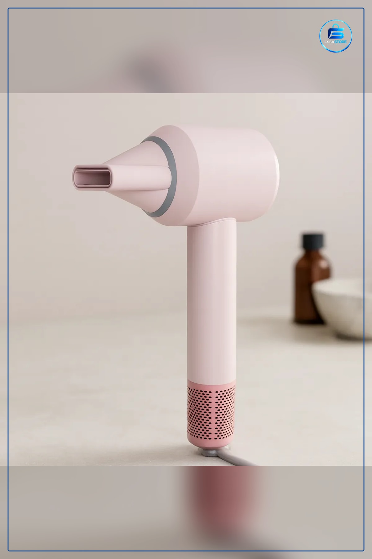 Saç Kurutma Makinesi 1500W BLDC Turbo Pembe 3 Hız 4 Isı Ayarlı Hızlı Seyahat Kullanışlı