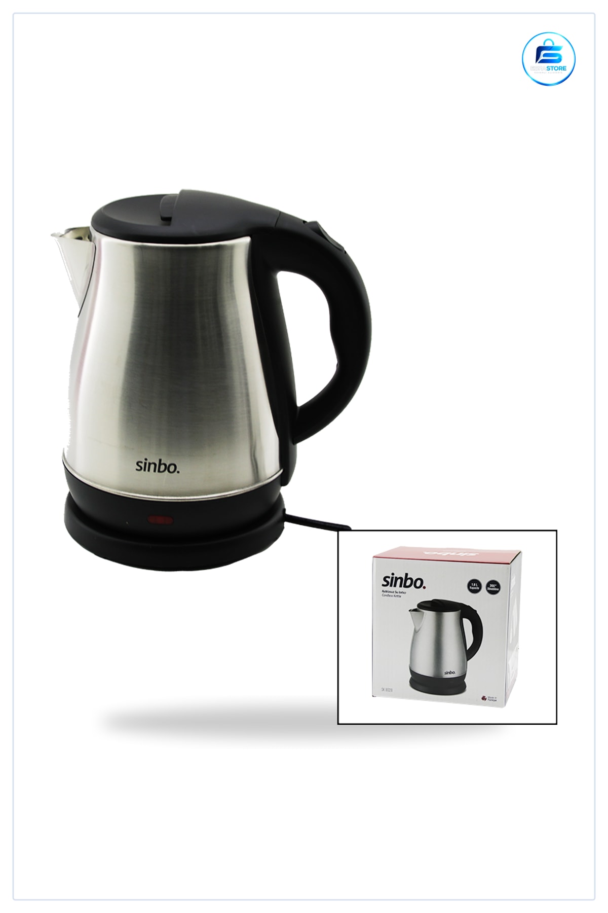 Su Isıtıcı Kettle Çelik Kablosuz 1.8 L ° Taban Otomatik Kapanma Mutfak Çay Kahve Hazırlama