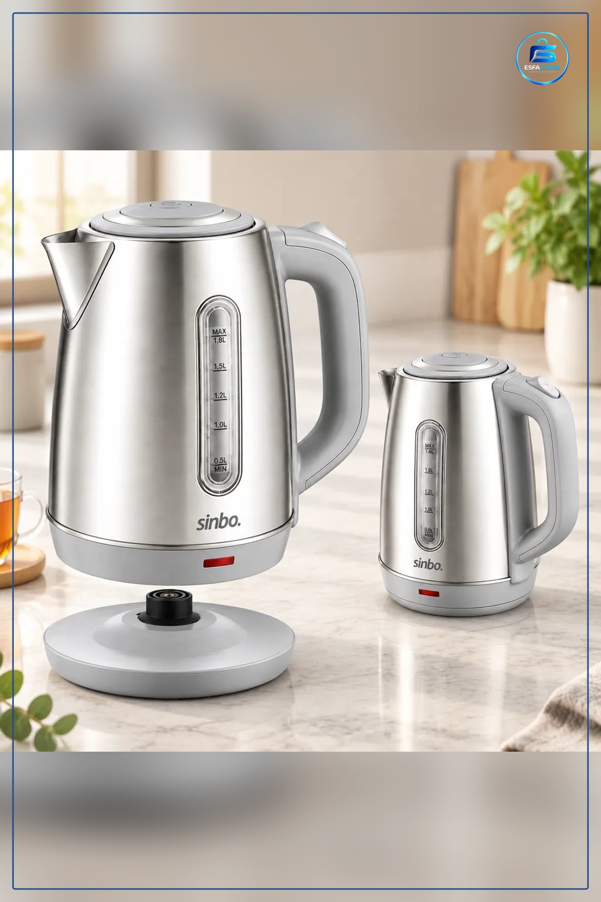 Su Isıtıcı Kettle Paslanmaz Çelik 1.8L Kablosuz Elektrikli ° Mutfak Otomatik Kapanmalı